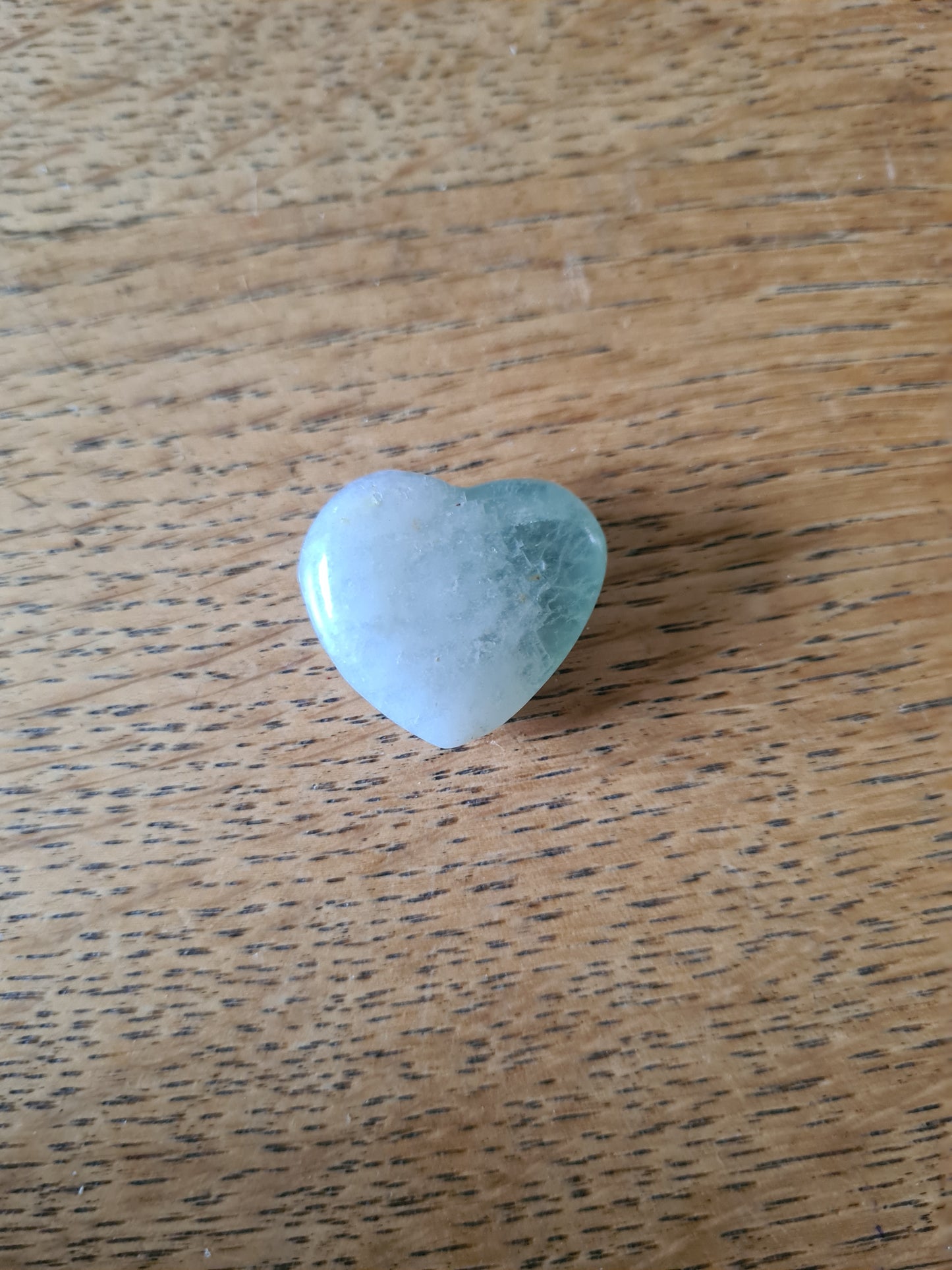 Galet Cœur Fluorite Verte