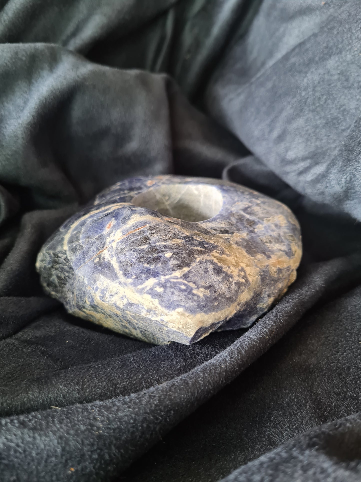 Bougeoirs en Sodalite Semi-Poli de qualité Extra