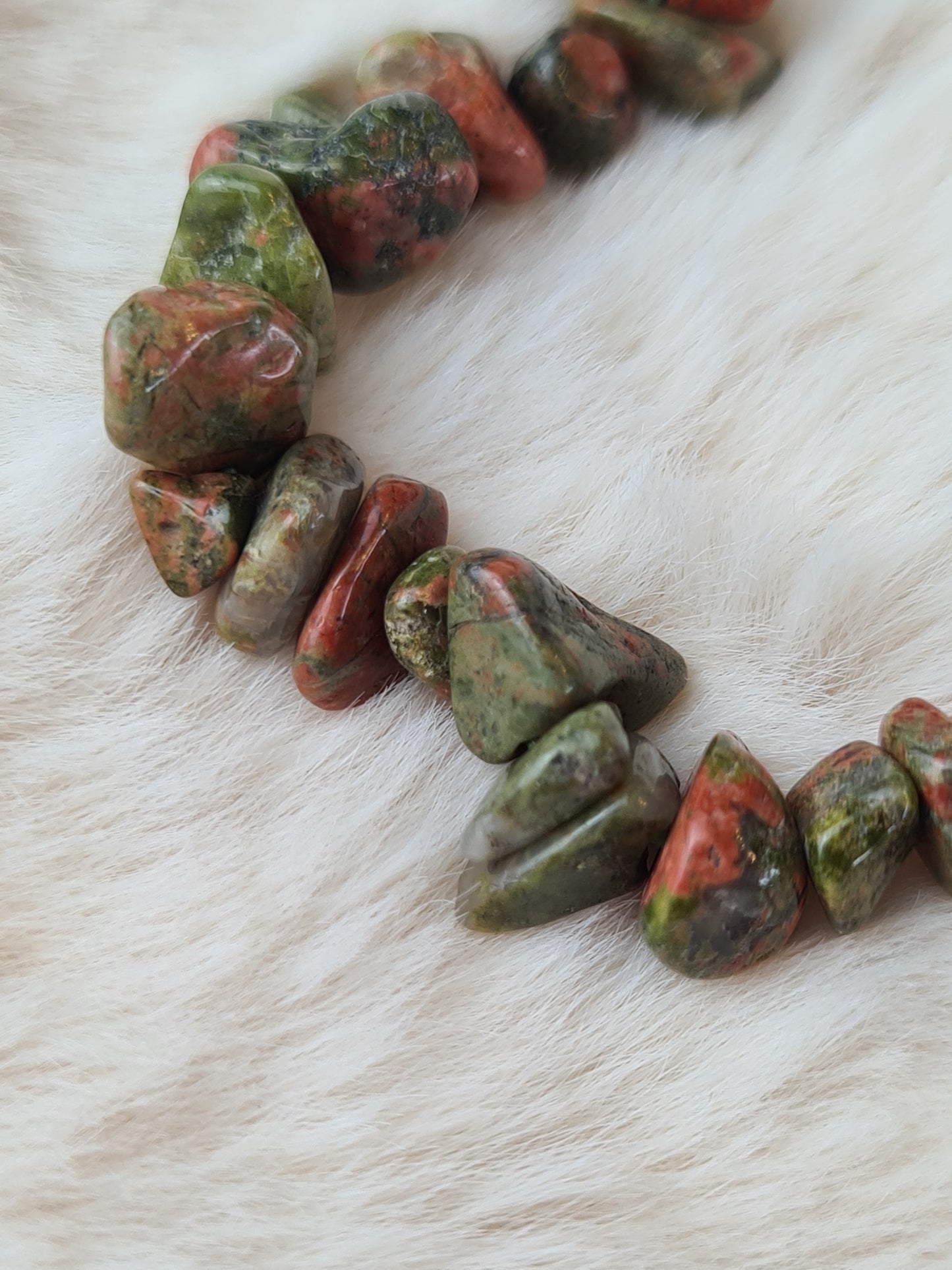 Bracelet baroque Unakite