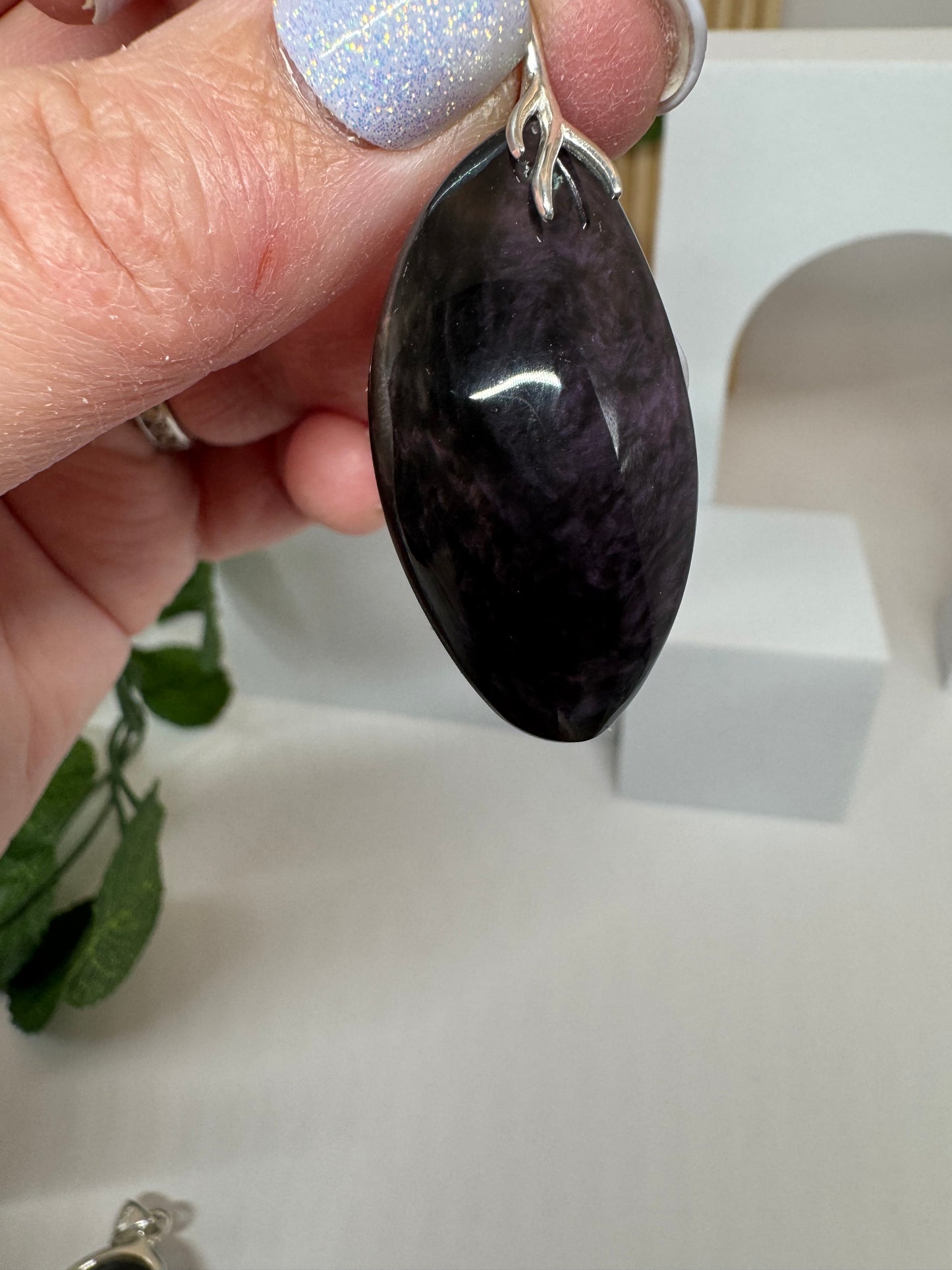 Pendentif Obsidienne Manta Huichol