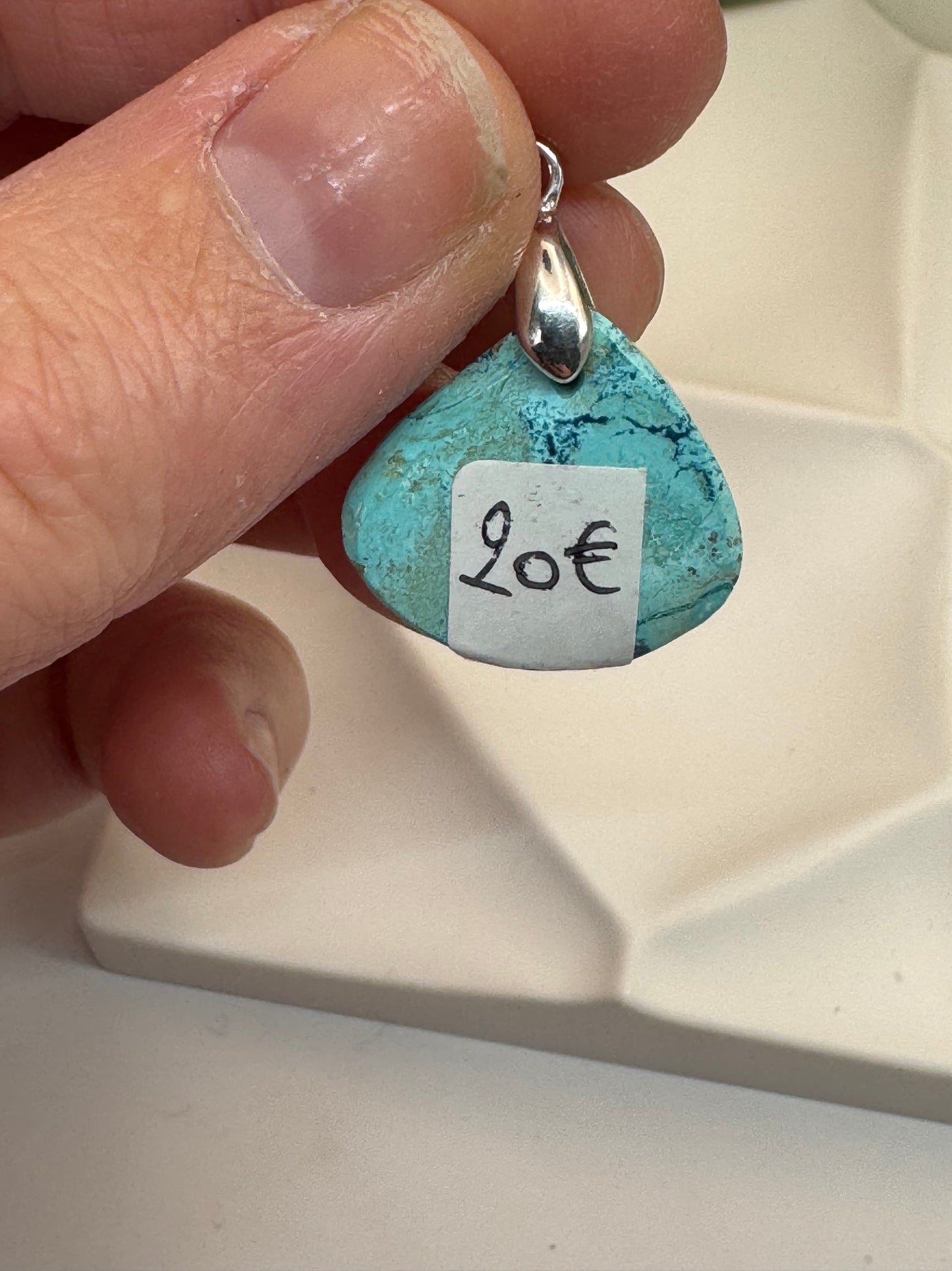 Pendentif Chrysocolle du Pérou
