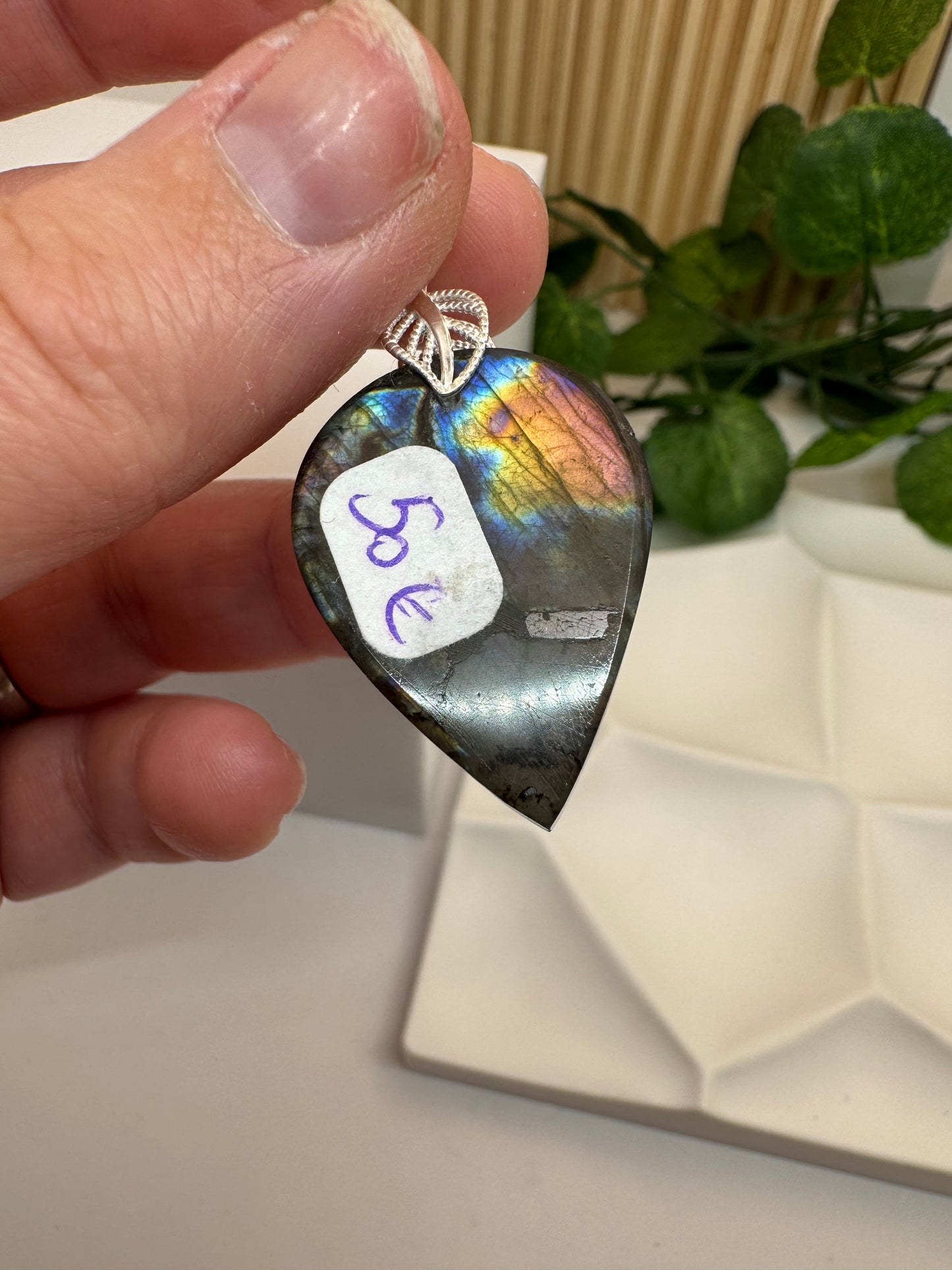 Pendentif Labradorite Multicolore