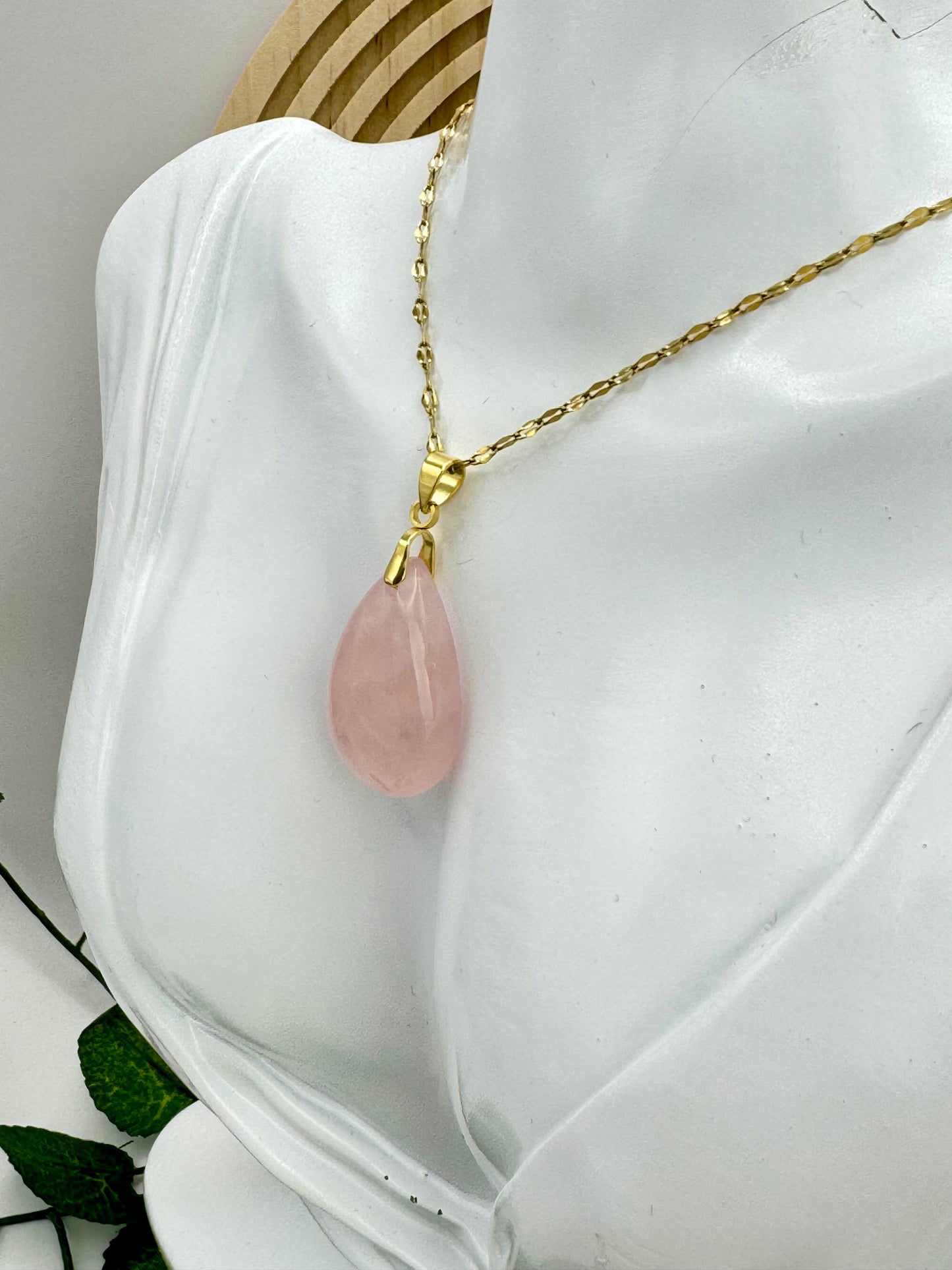 Pendentif Quartz Rose goutte