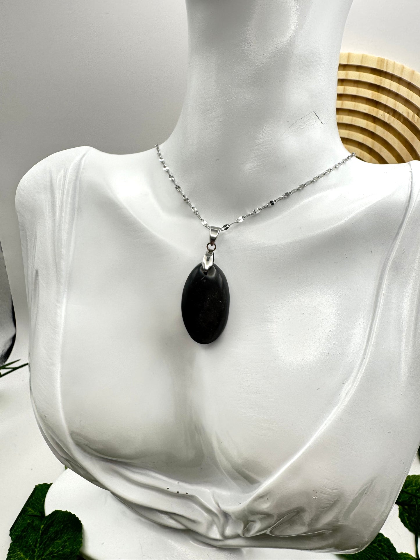 Pendentif Obsidienne Doré