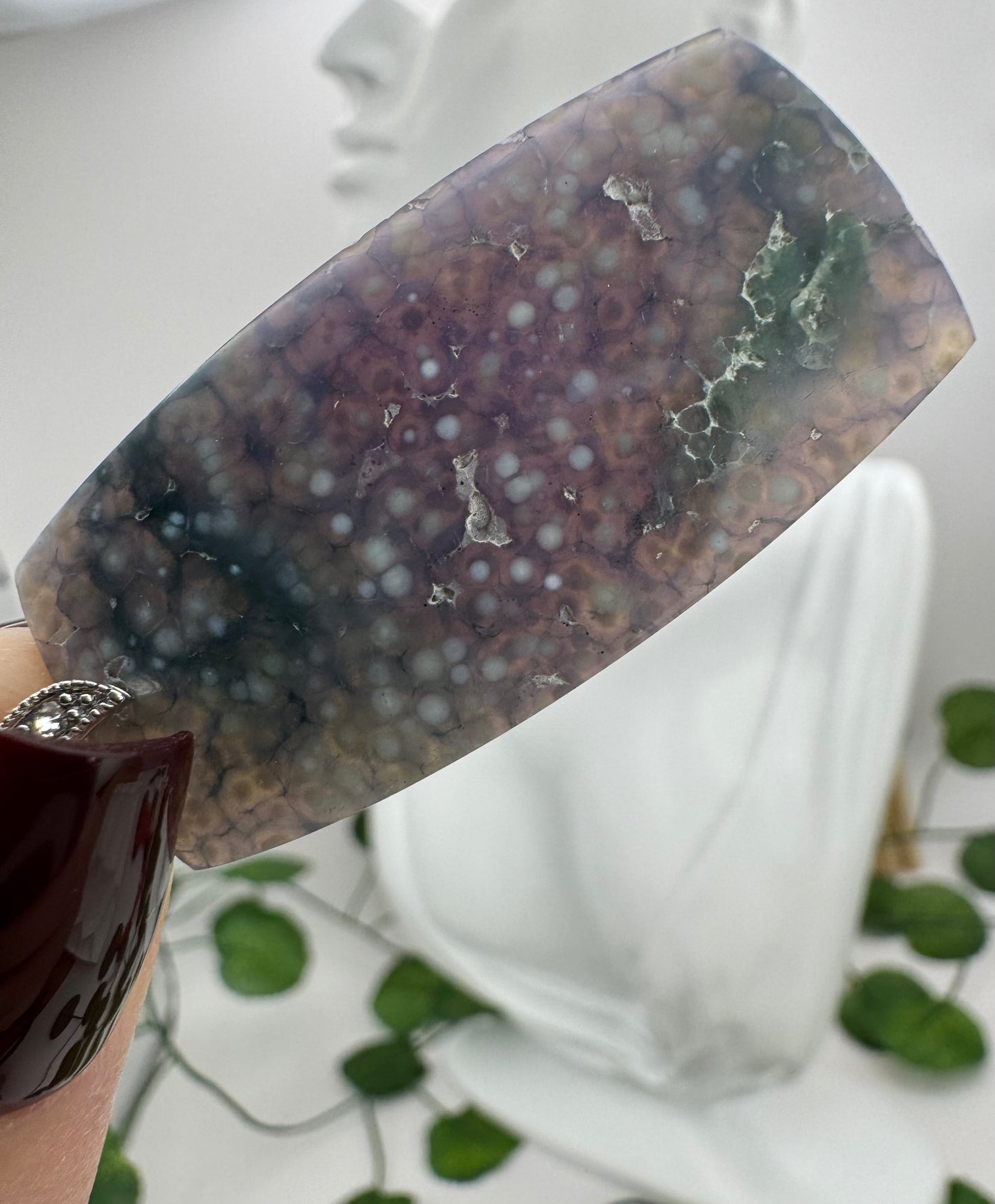 Pendentif Calcédoine d’Indonésie Rectangulaire