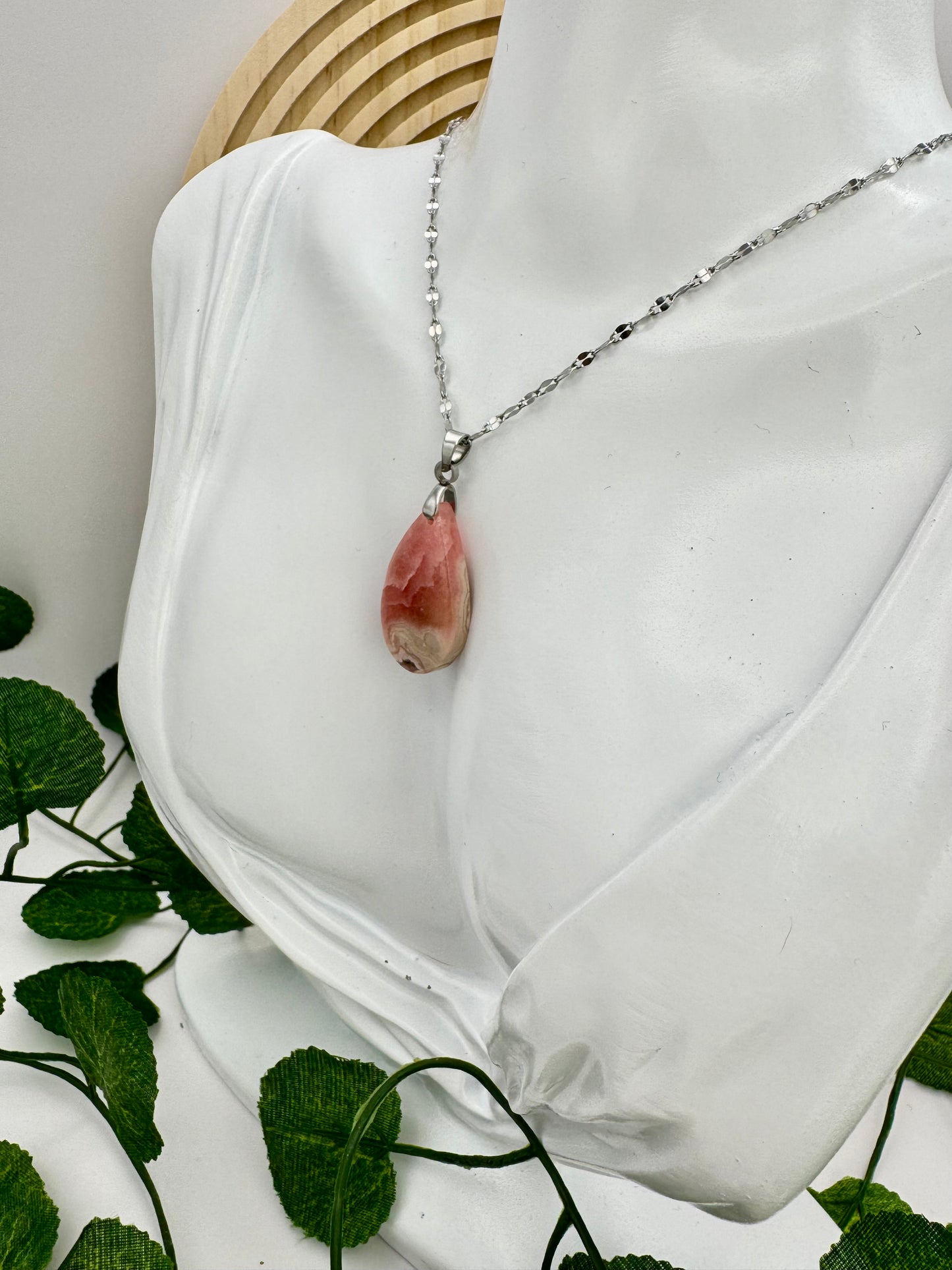 Pendentif Rhodocrosite goutte