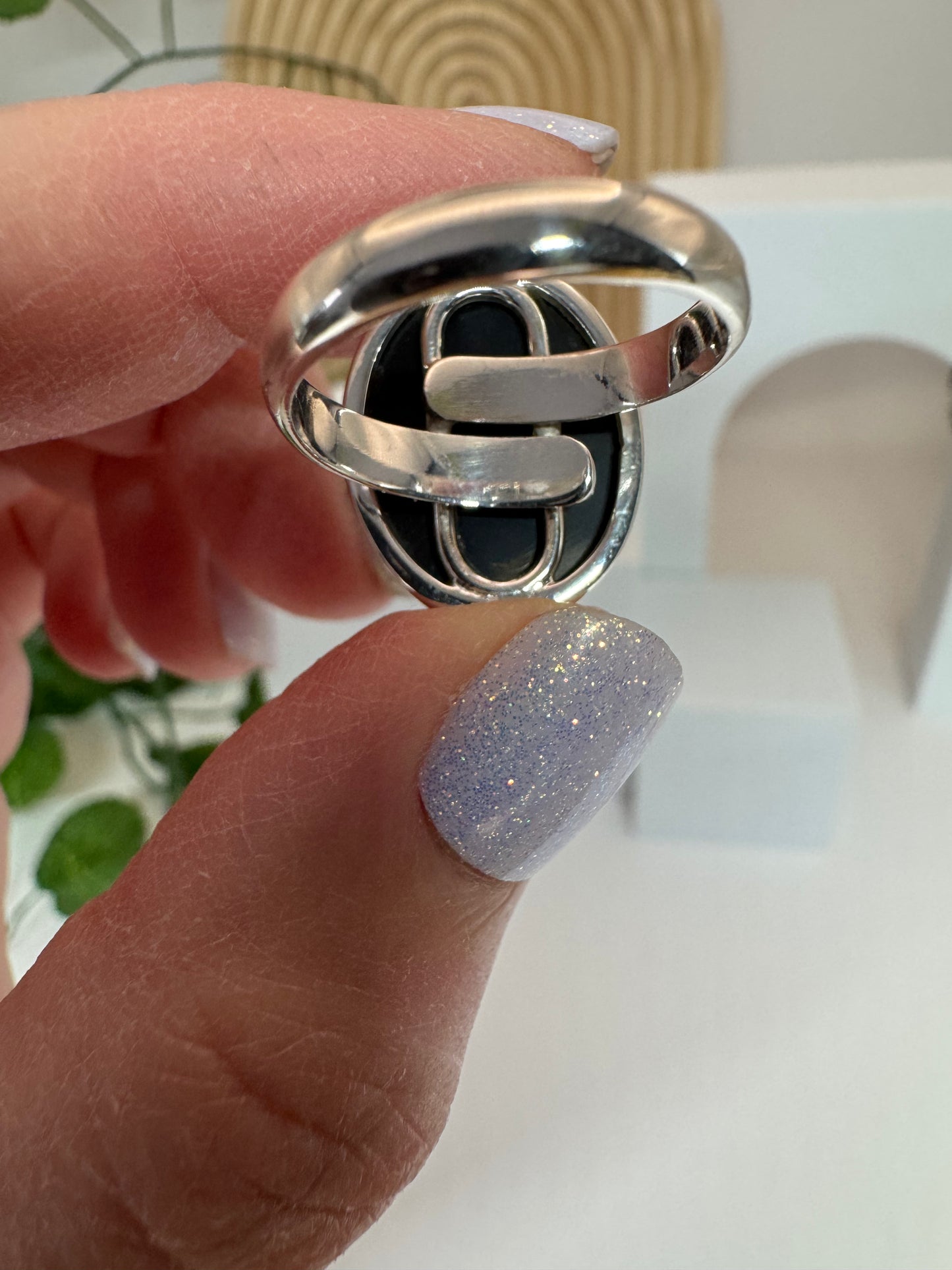 Bague réglable Obsidienne Œil Céleste