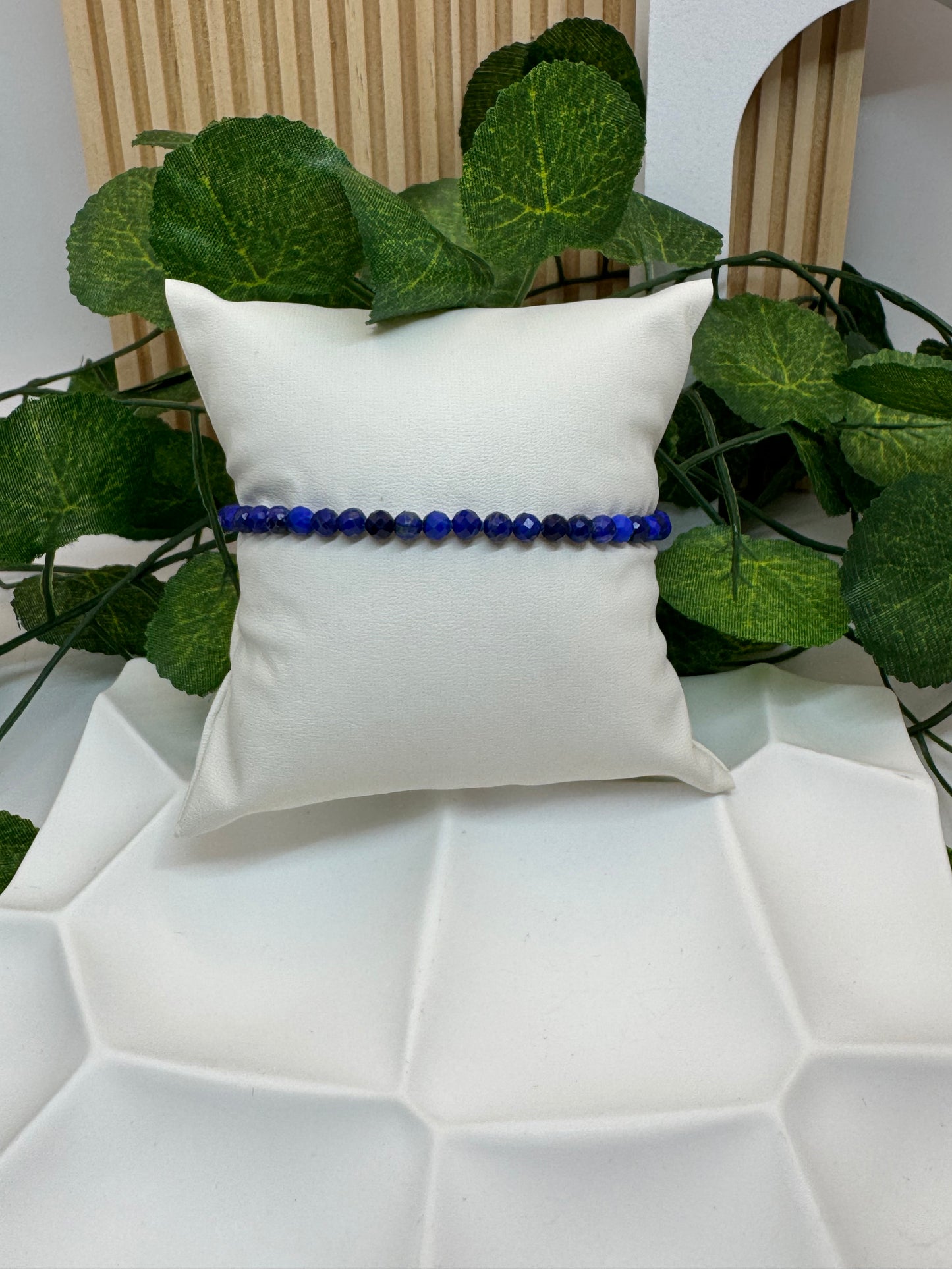 Bracelet Lapis Lazuli facetté 4mm