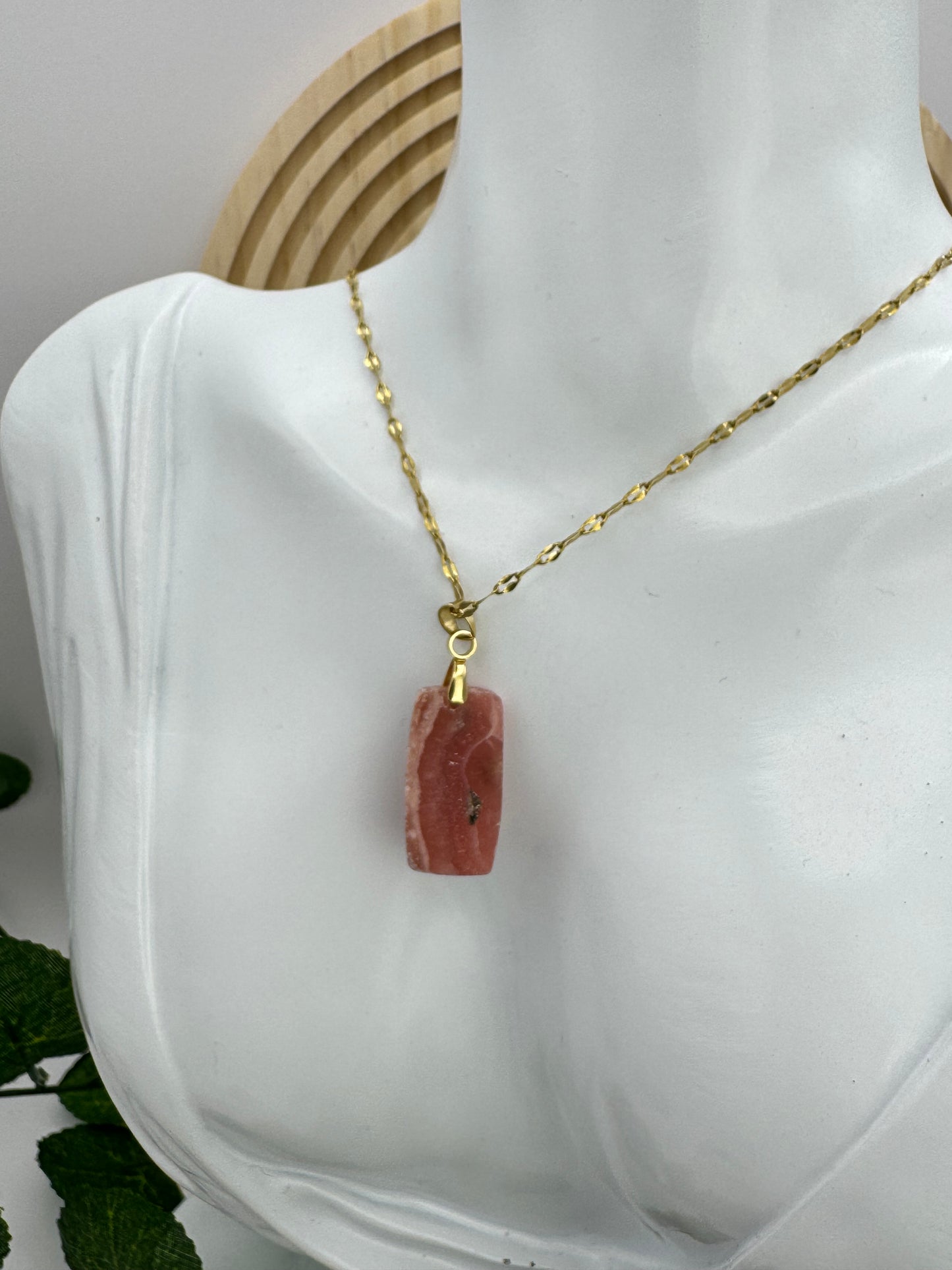 Pendentif rectangulaire Rhodocrosite