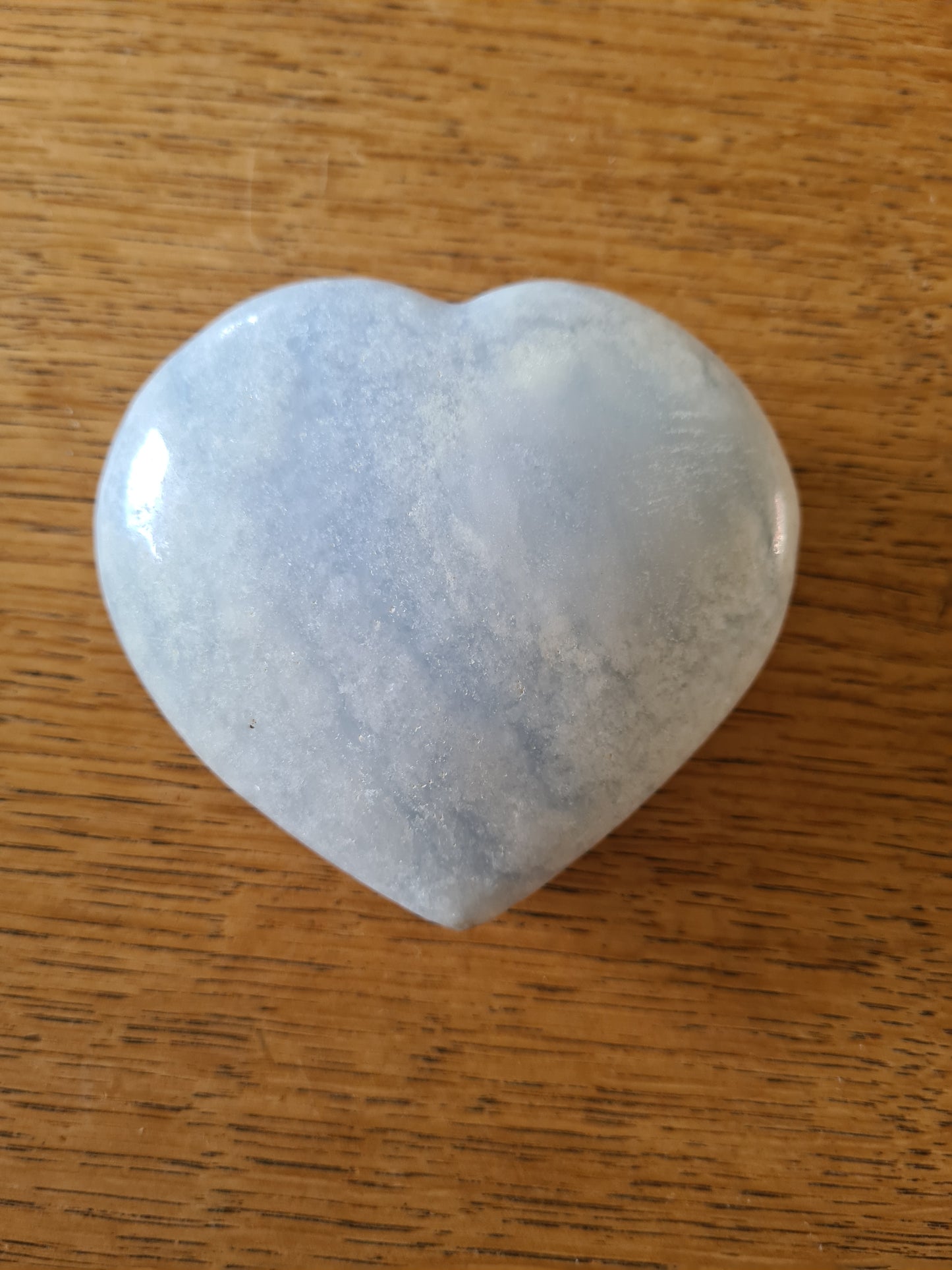 Blue Calcite Heart Pebble