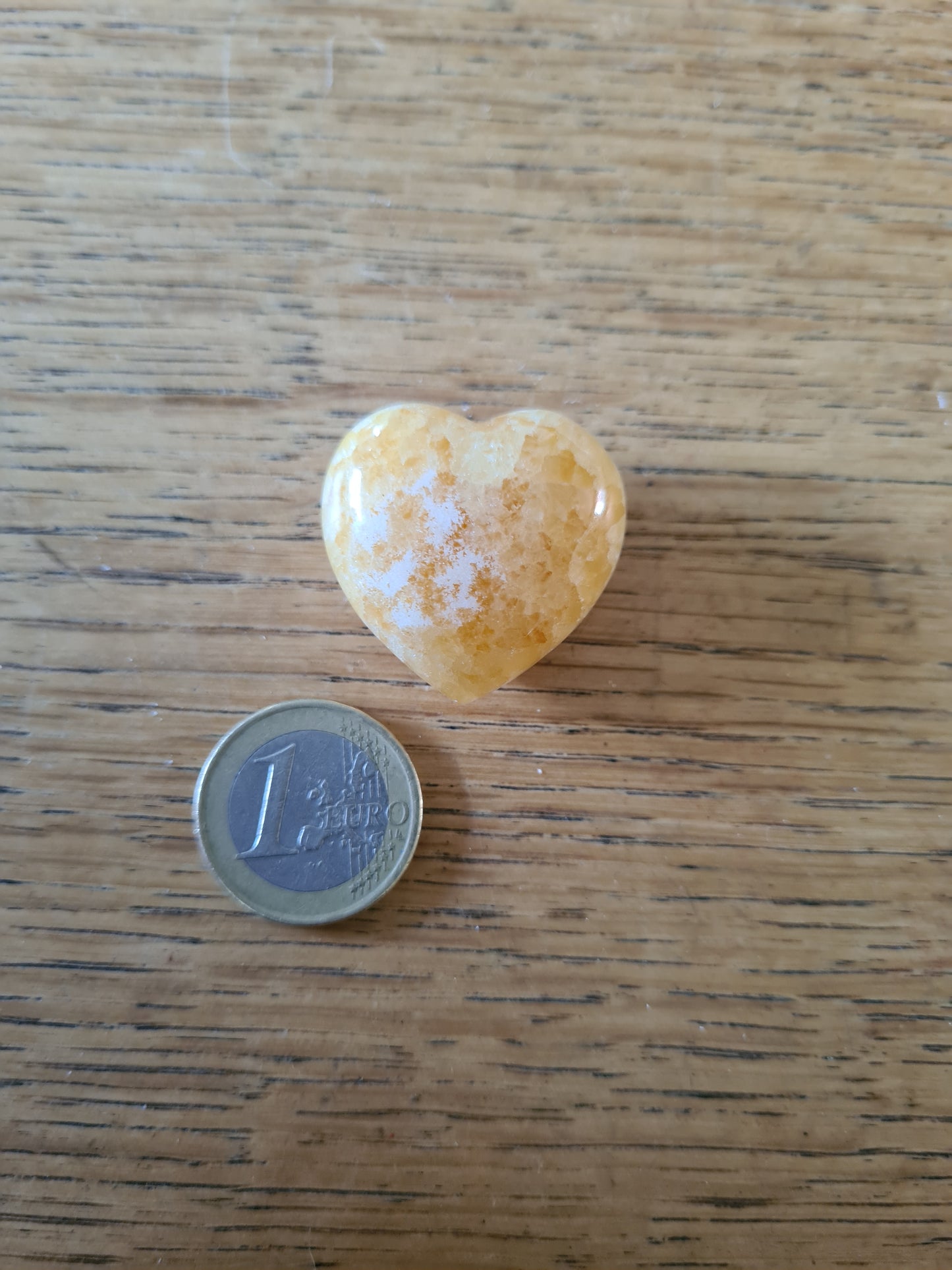 Orange Calcite Heart Pebble