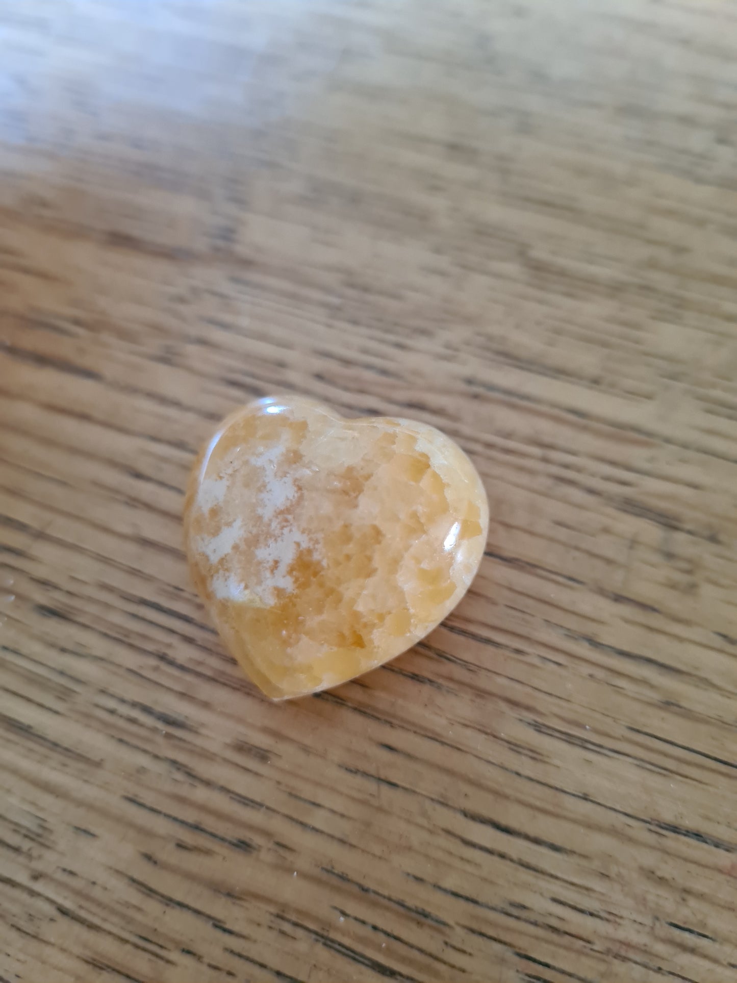 Orange Calcite Heart Pebble