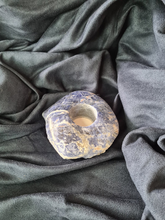 Bougeoirs en Sodalite Semi-Poli de qualité Extra