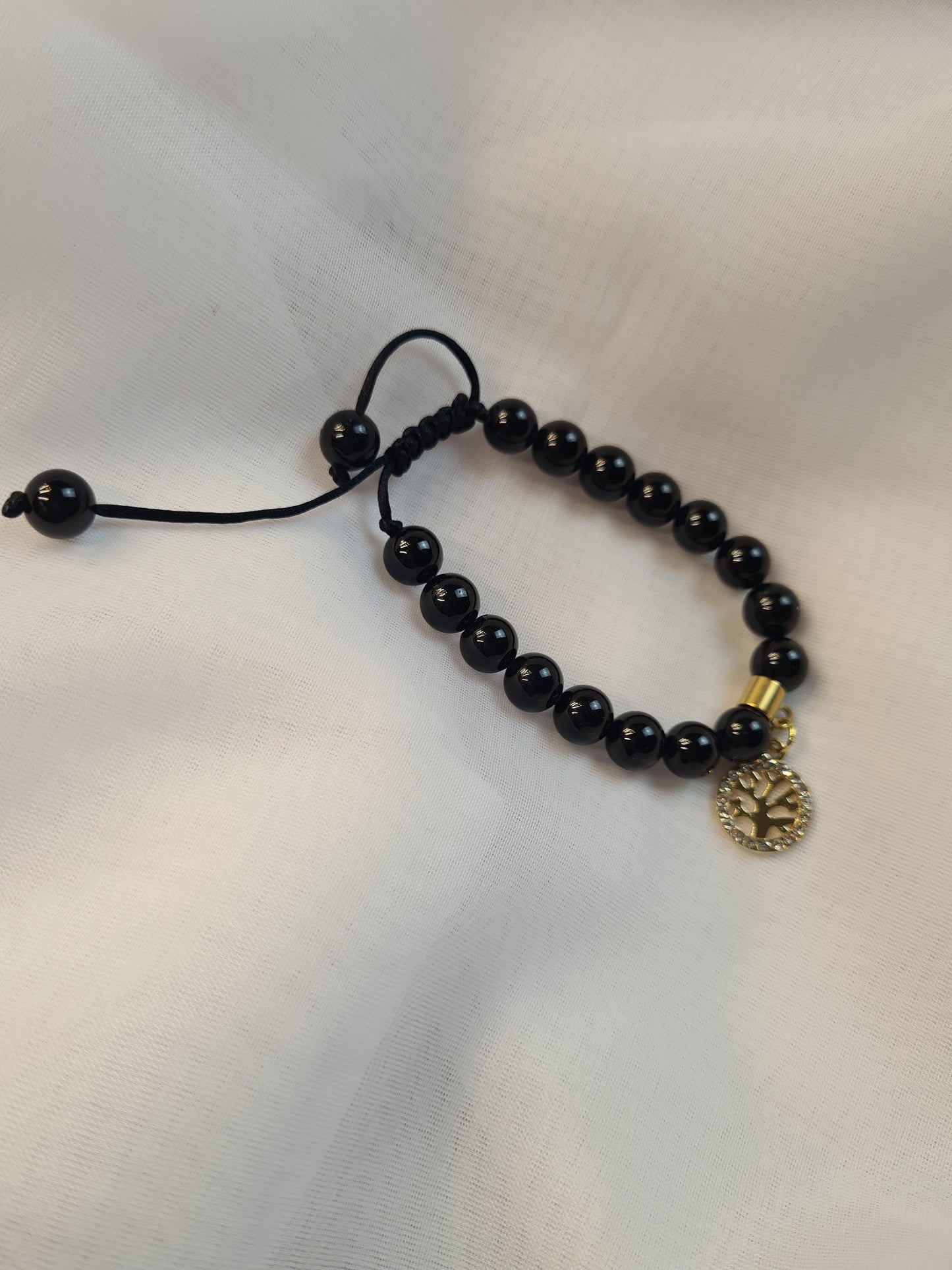 Bracelets perles 8 mm Fil satin