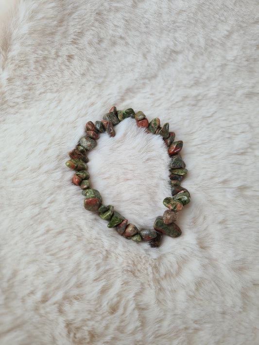 Bracelet baroque Unakite