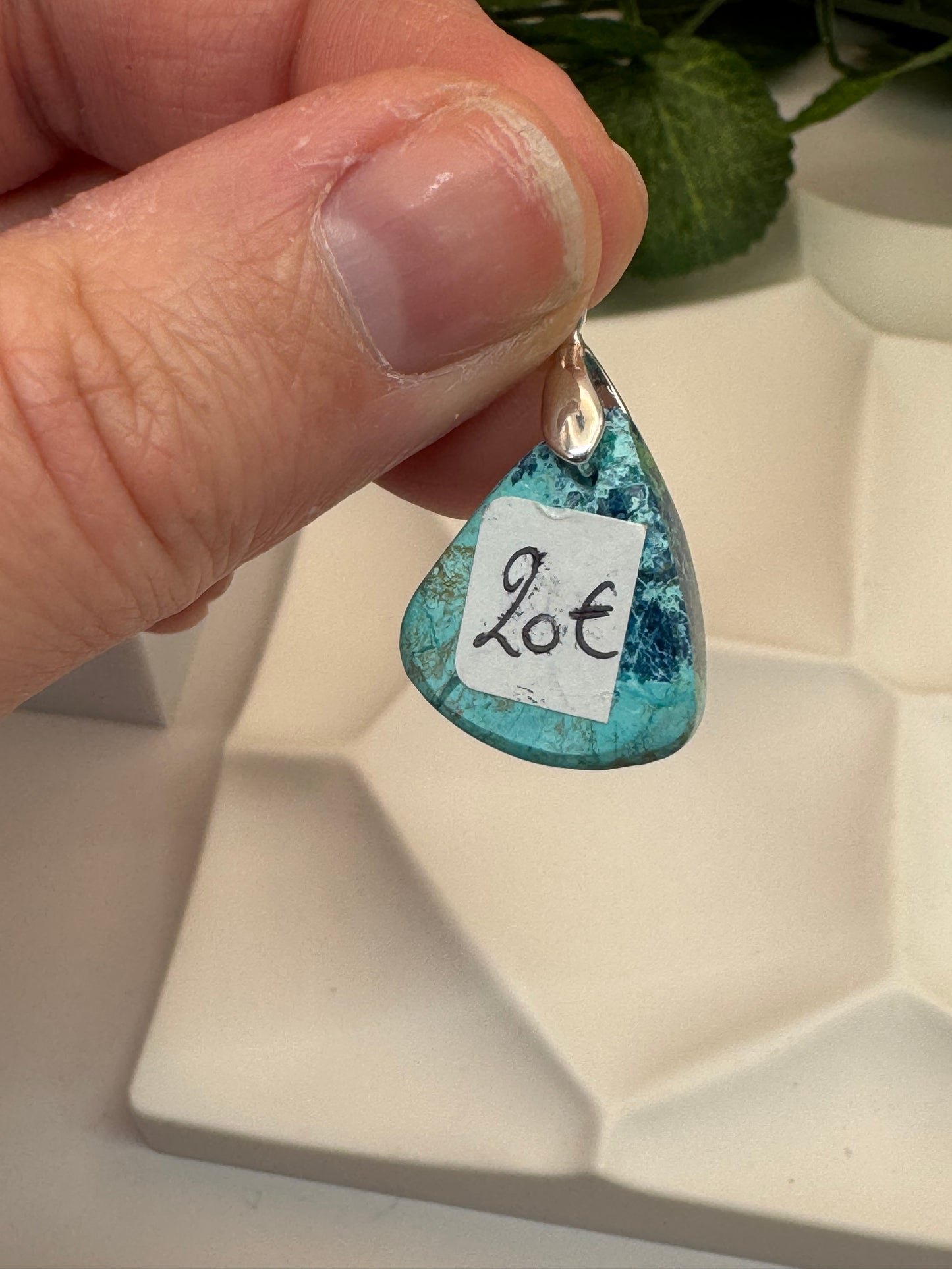 Pendentif Chrysocolle du Pérou