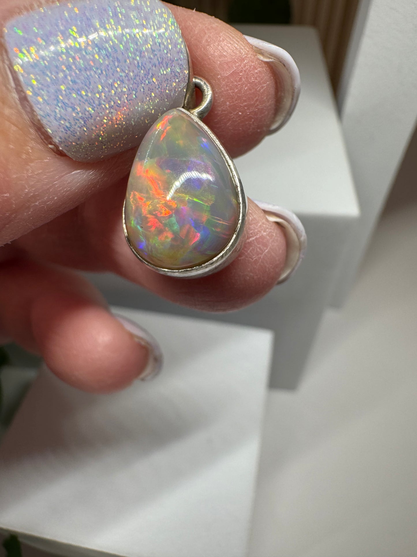 Pendentif Opale Fumé