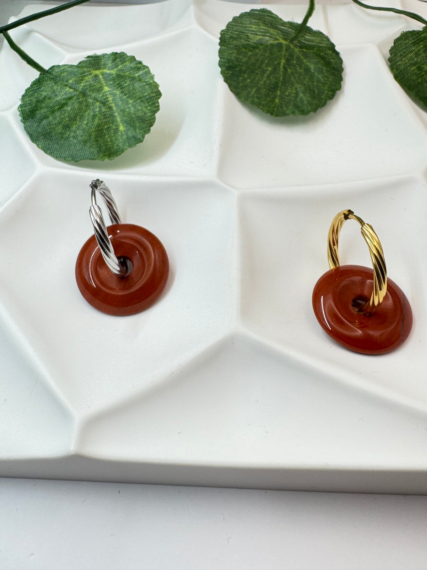 Donut Jaspe rouge 20mm
