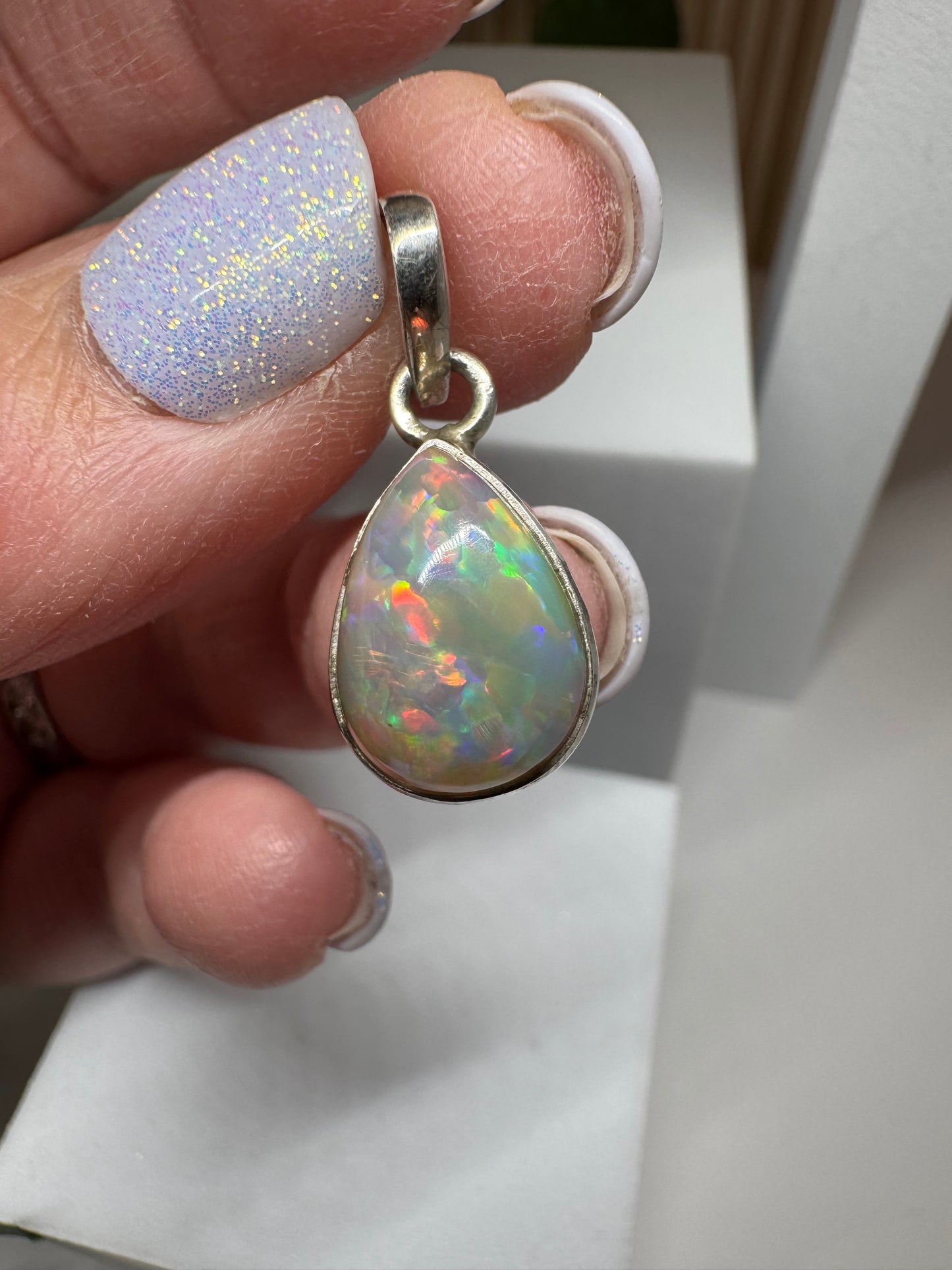 Pendentif Opale Fumé