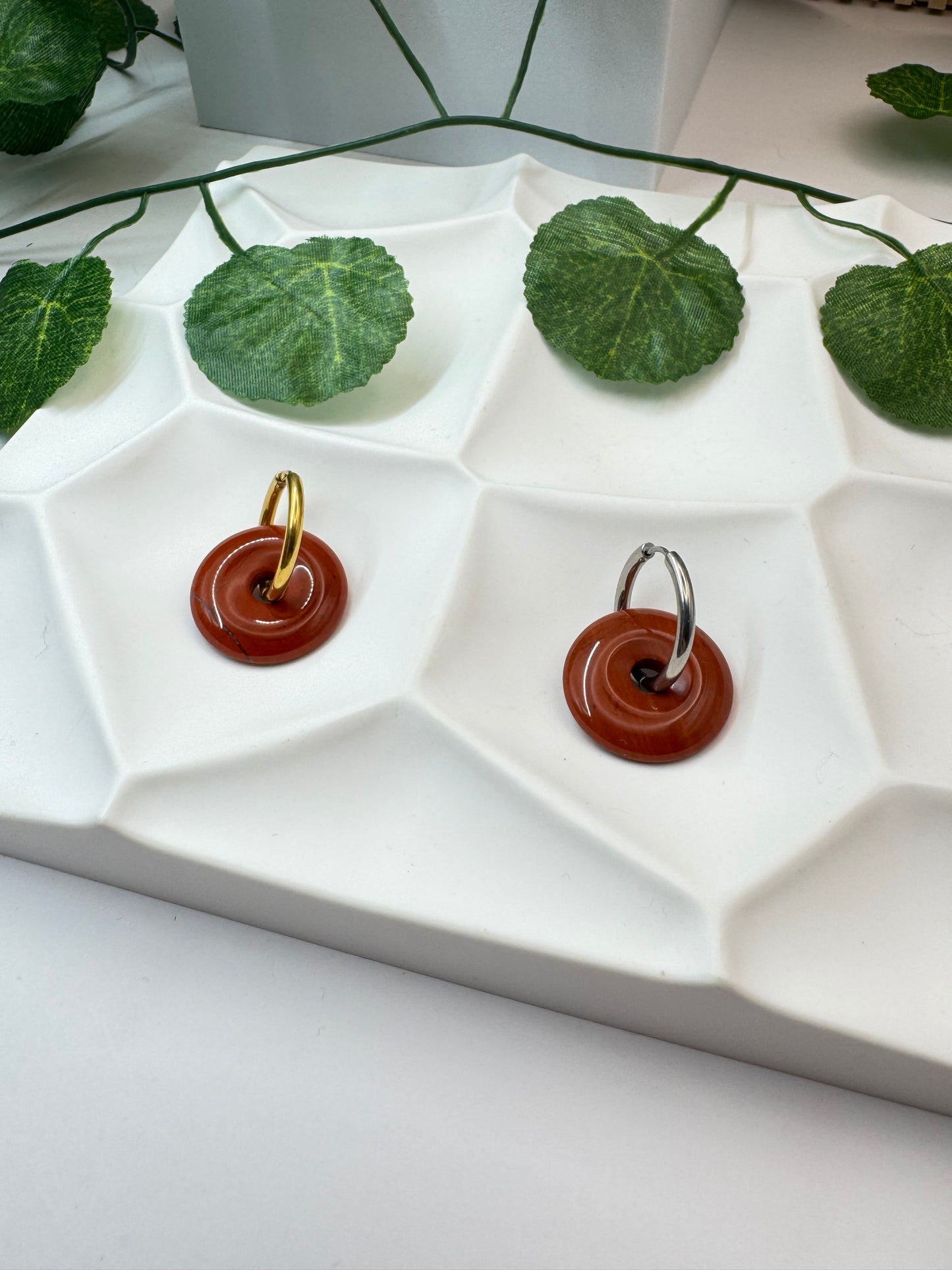 Donut Jaspe rouge 20mm