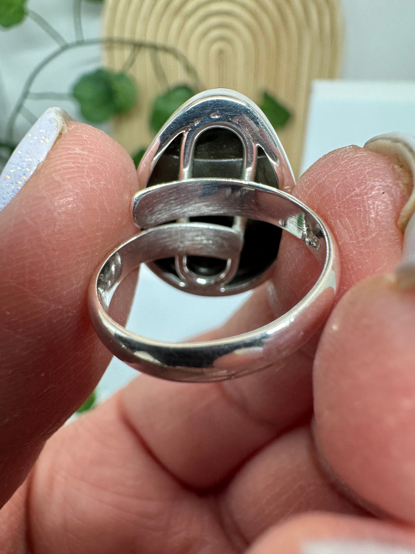 Bague réglable Obsidienne Œil Céleste