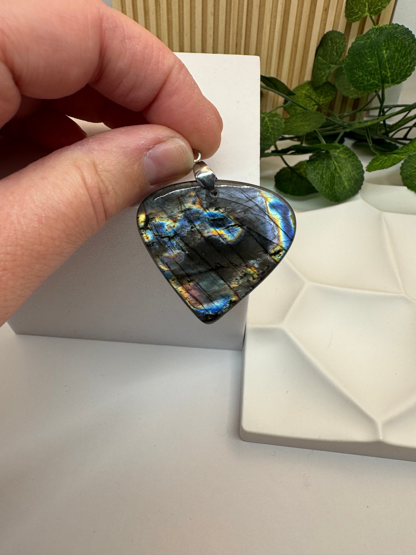 Pendentif Labradorite Multicolore