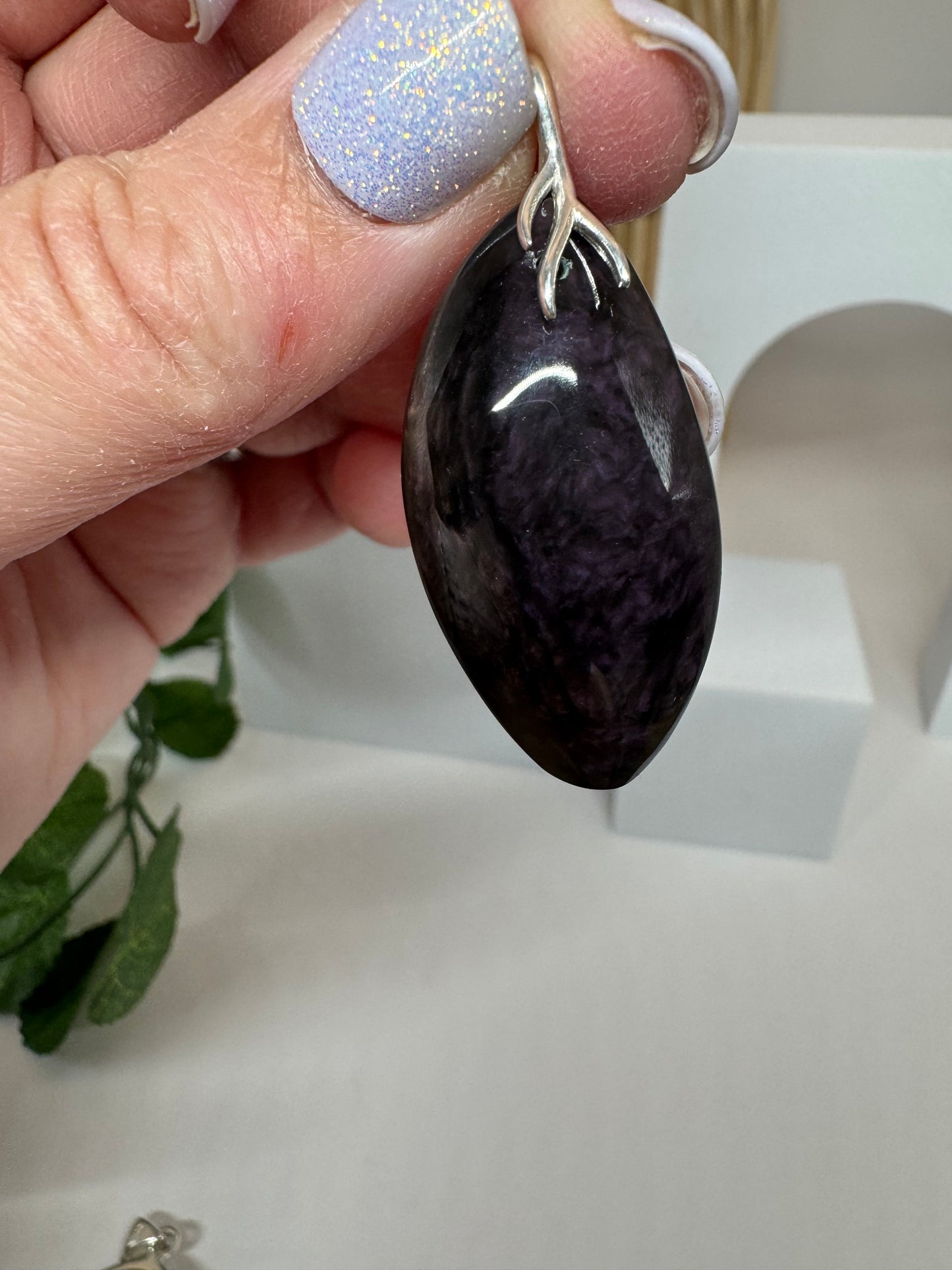 Pendentif Obsidienne Manta Huichol