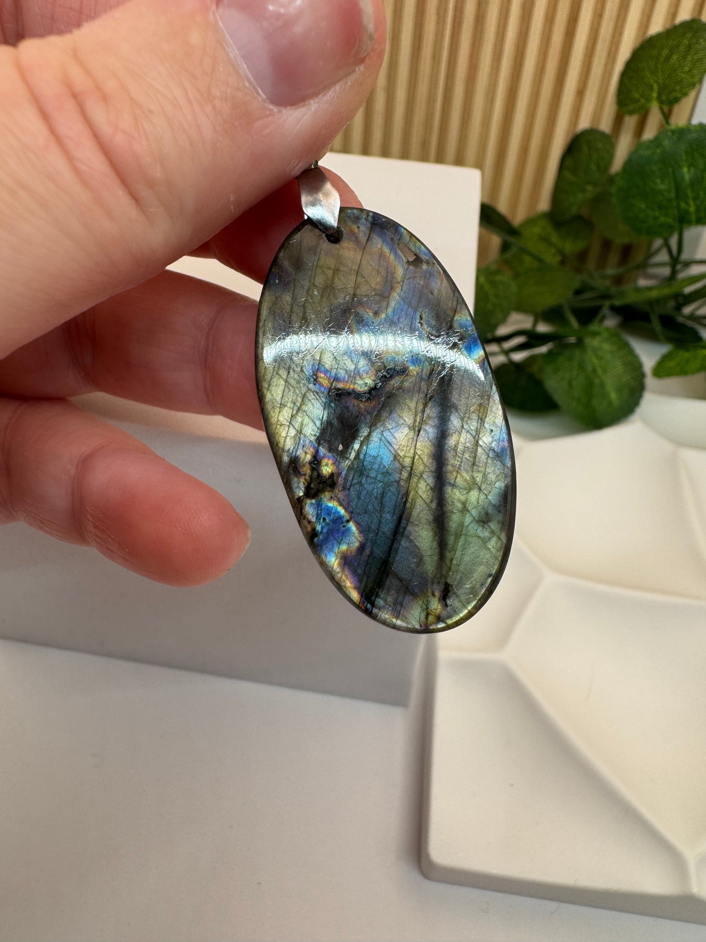 Pendentif Labradorite Multicolore