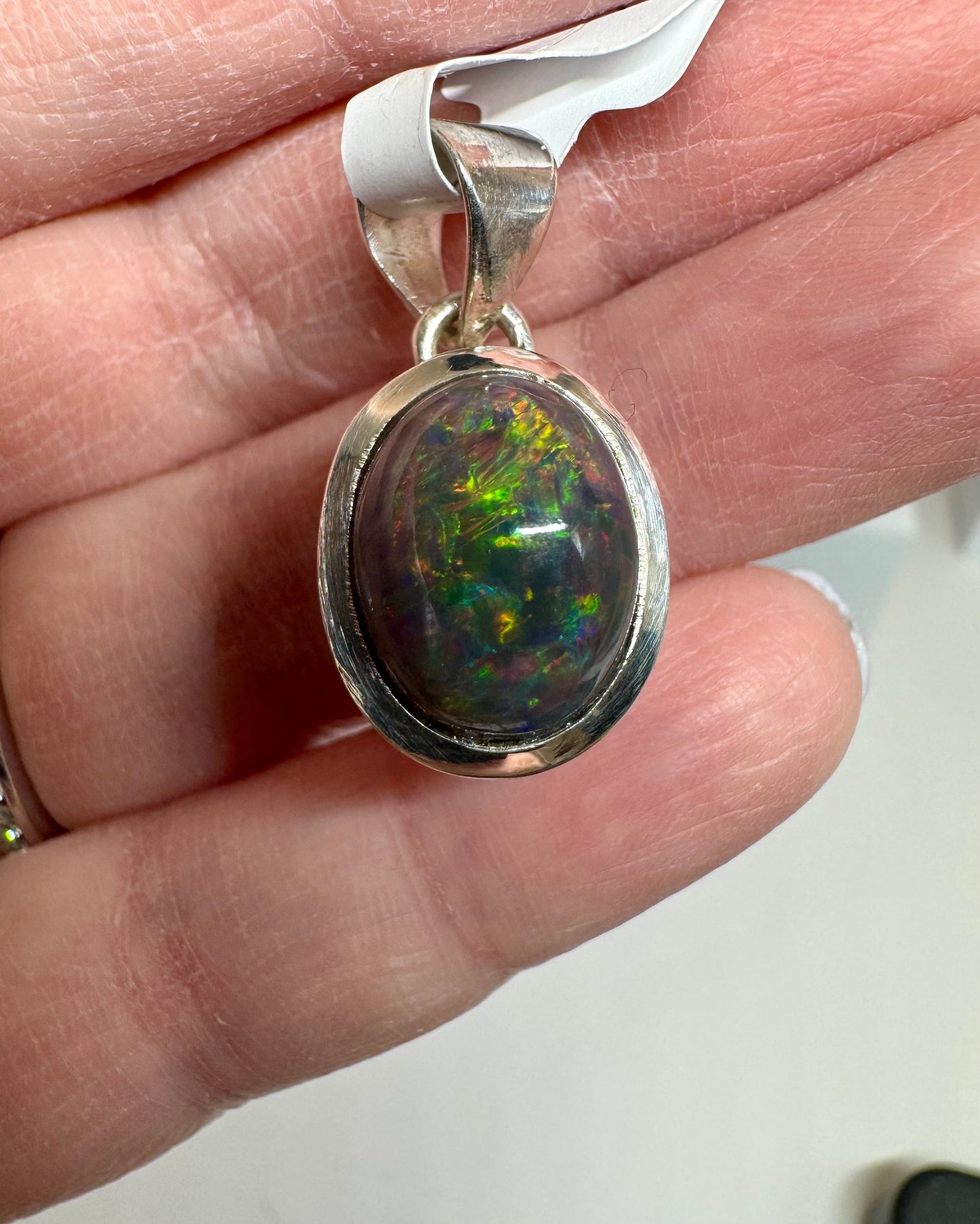 Pendentif Opale Fumé