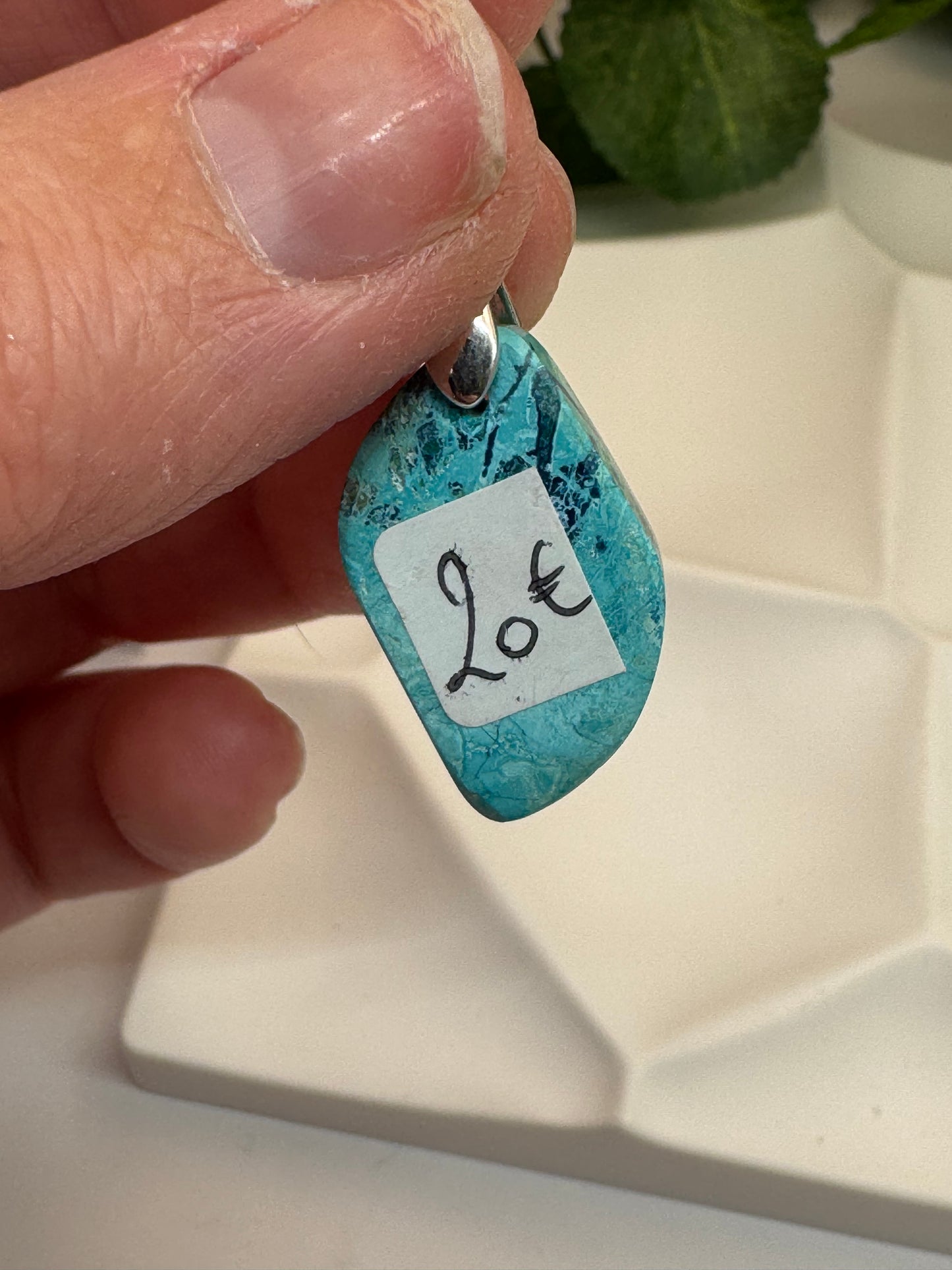 Pendentif Chrysocolle du Pérou