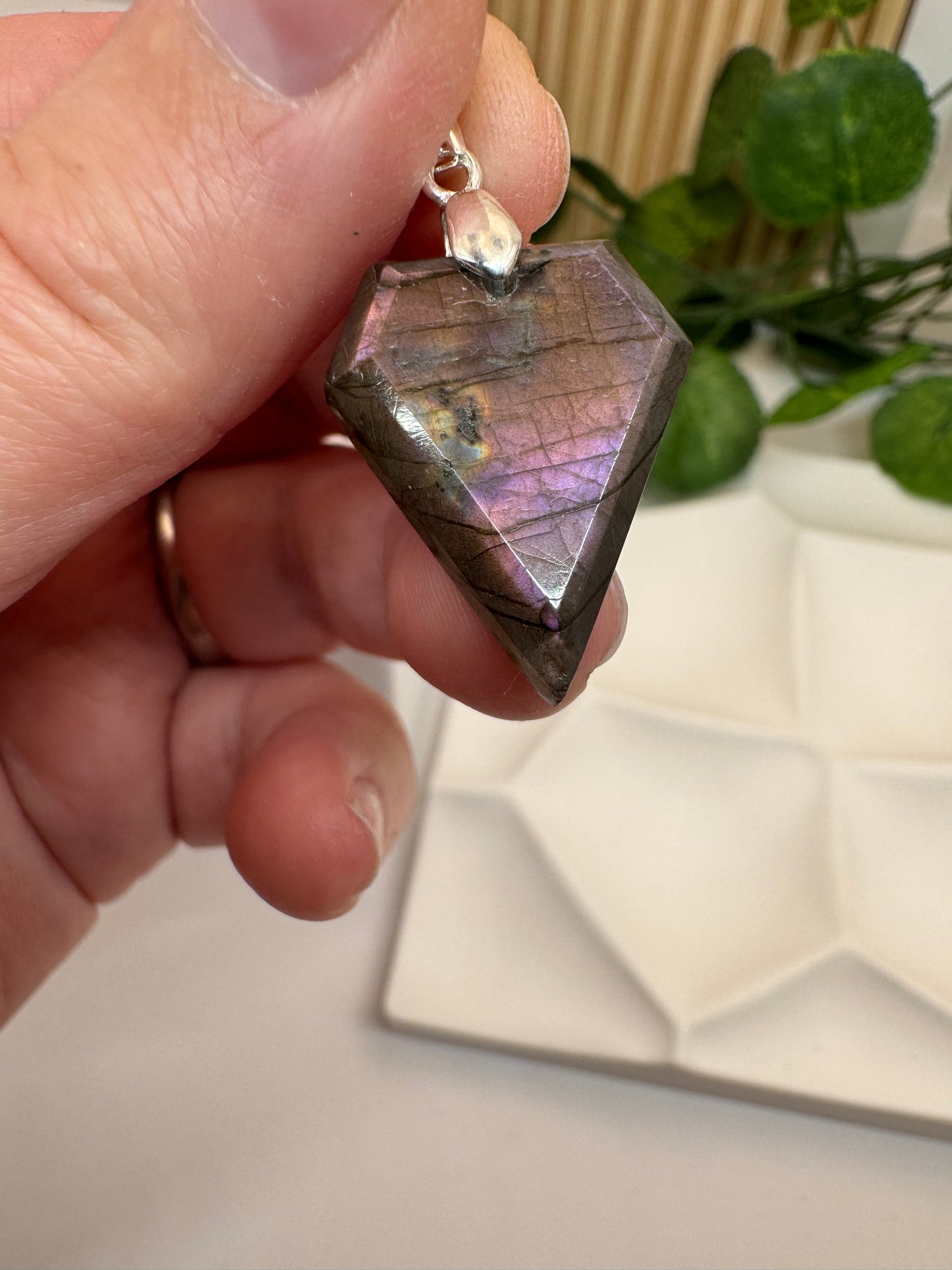 Pendentif Labradorite Multicolore