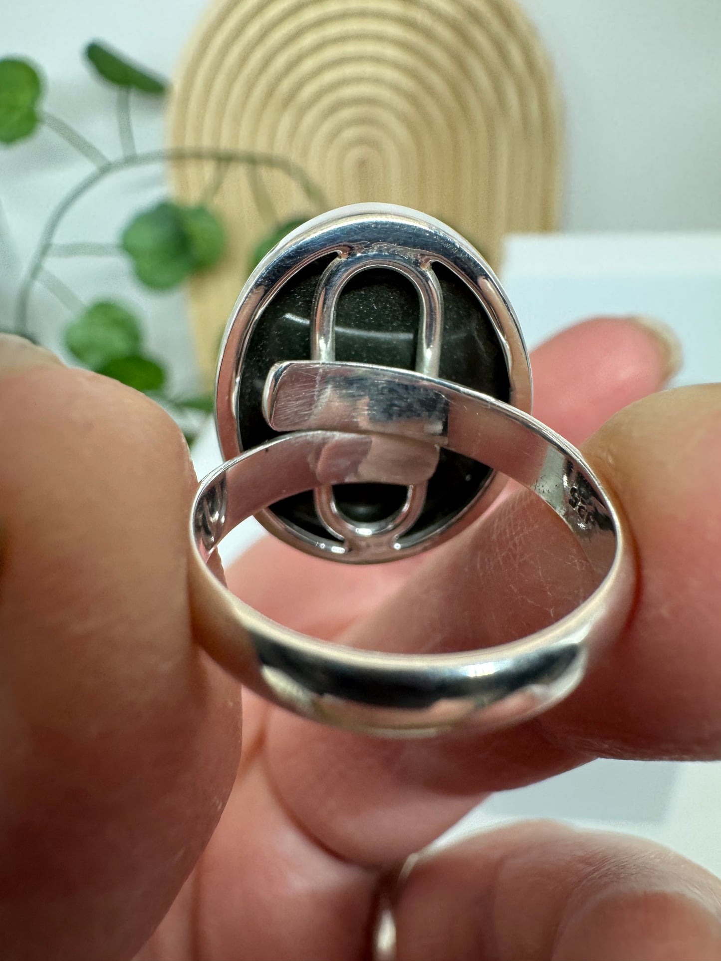 Bague réglable Obsidienne Œil Céleste