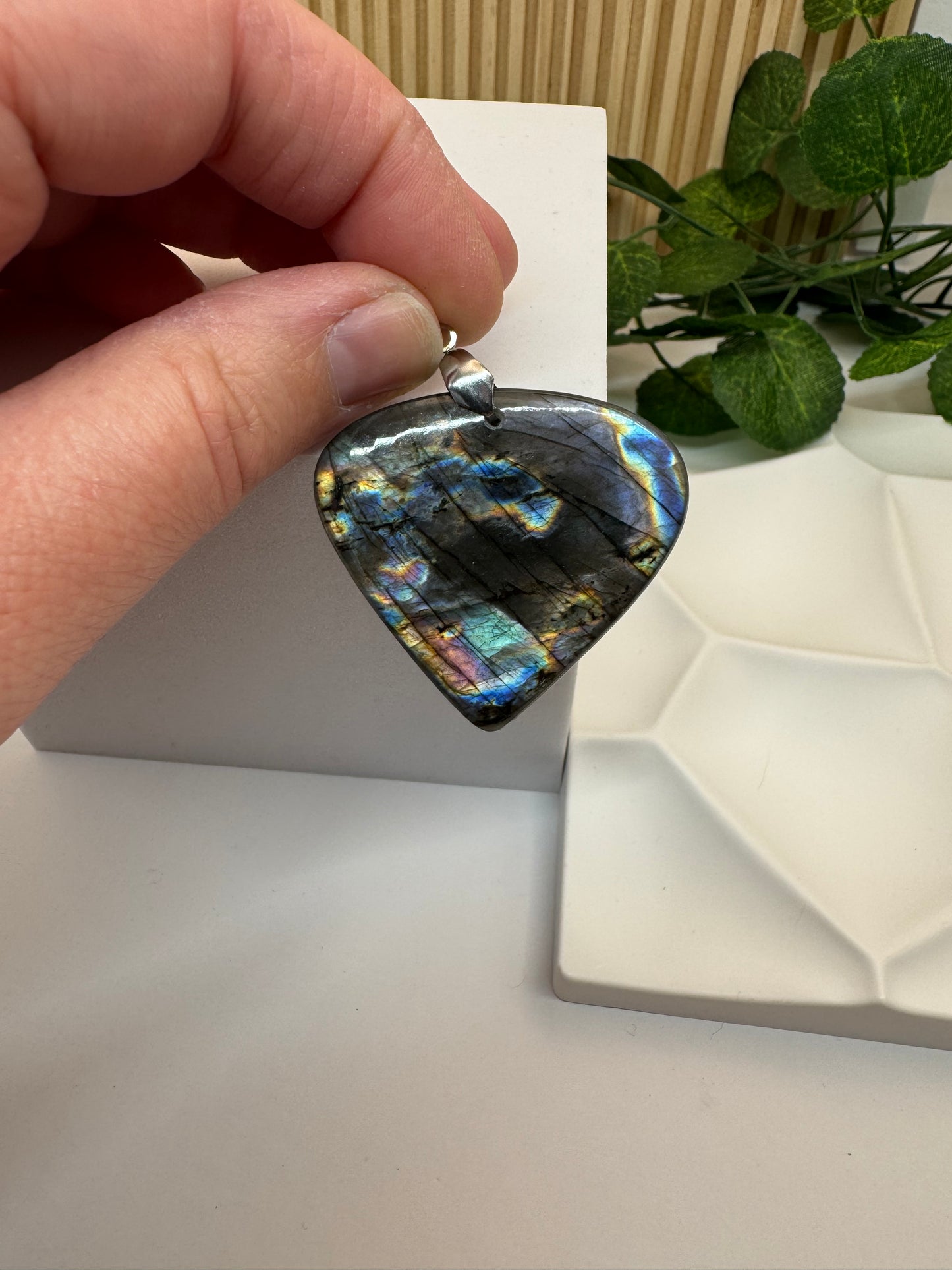 Pendentif Labradorite Multicolore