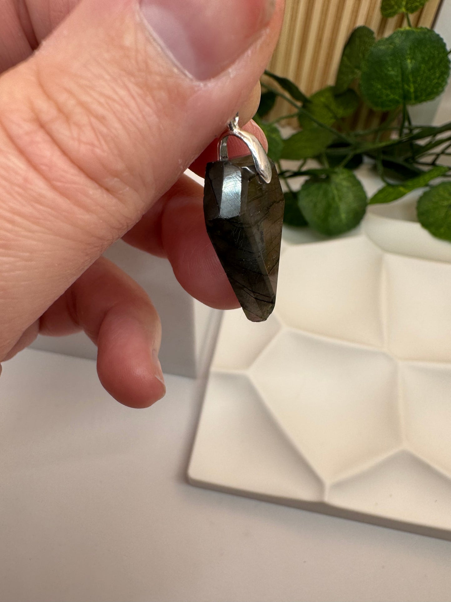 Pendentif Labradorite Multicolore