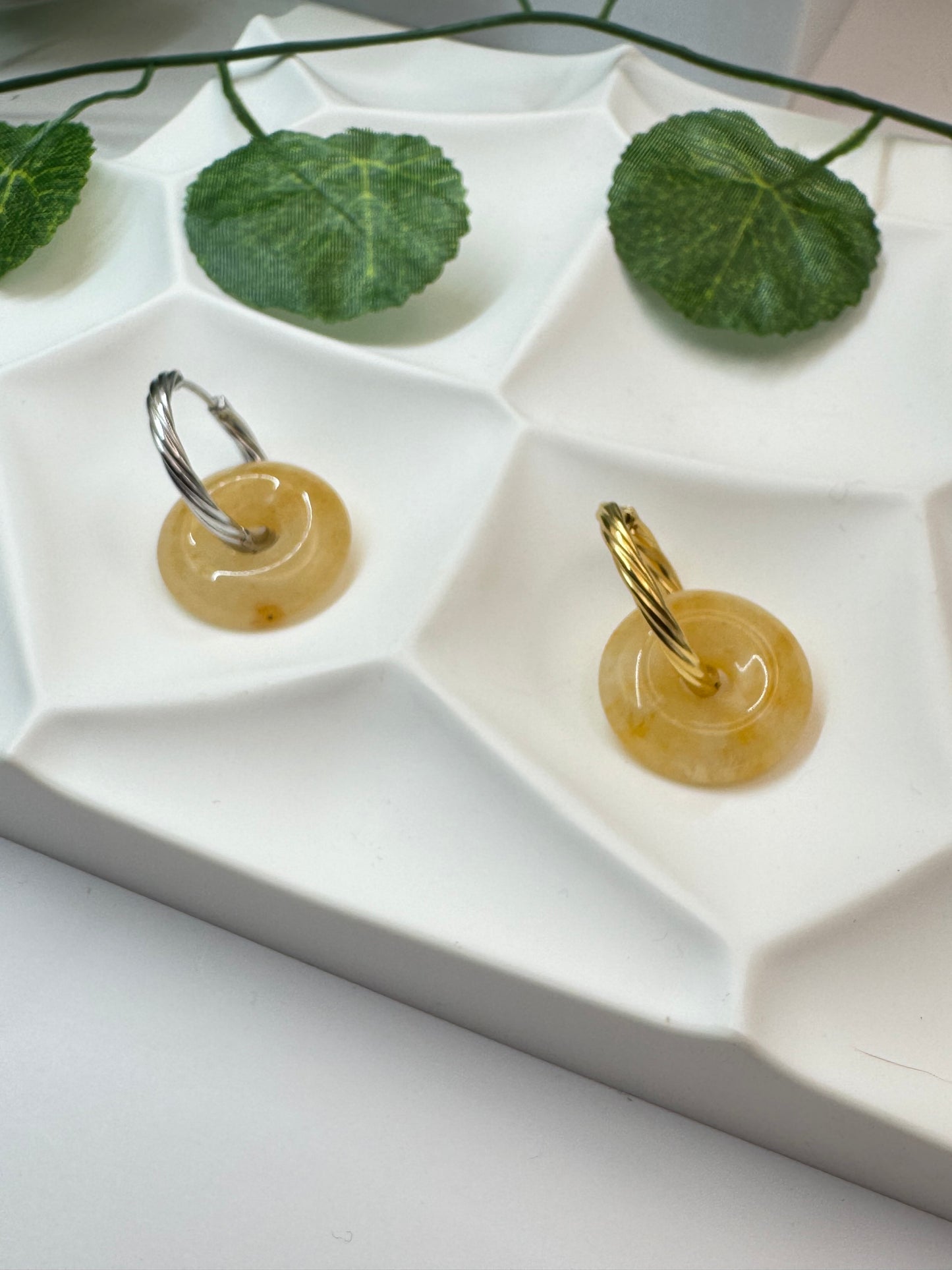 Donut Quartz Hématoïde Jaune 20mm