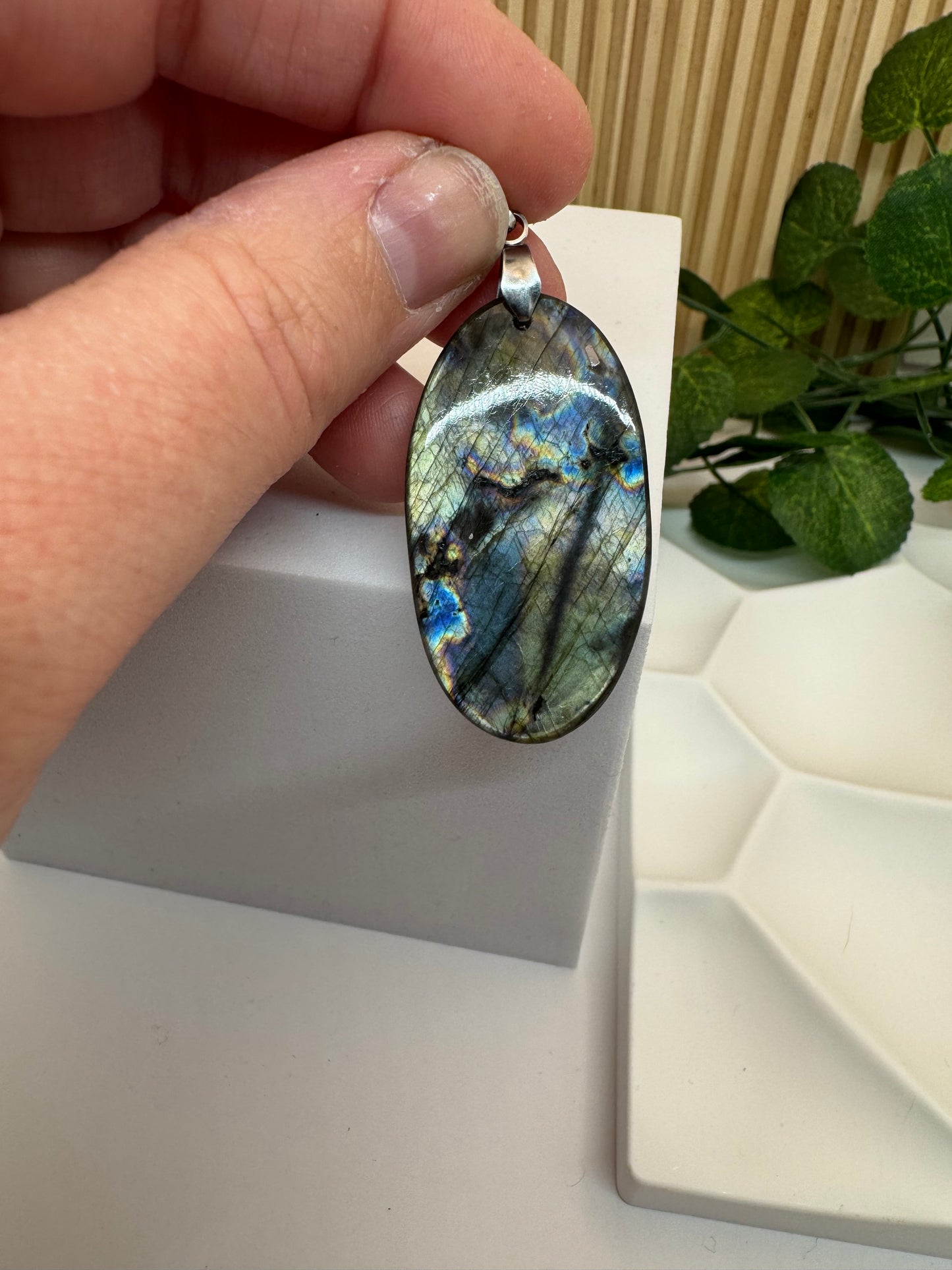 Pendentif Labradorite Multicolore