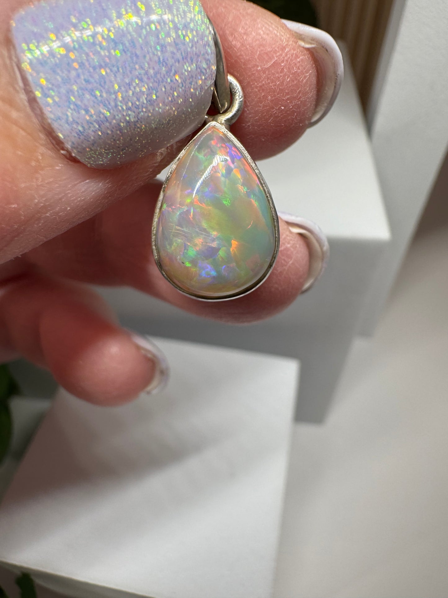 Pendentif Opale Fumé