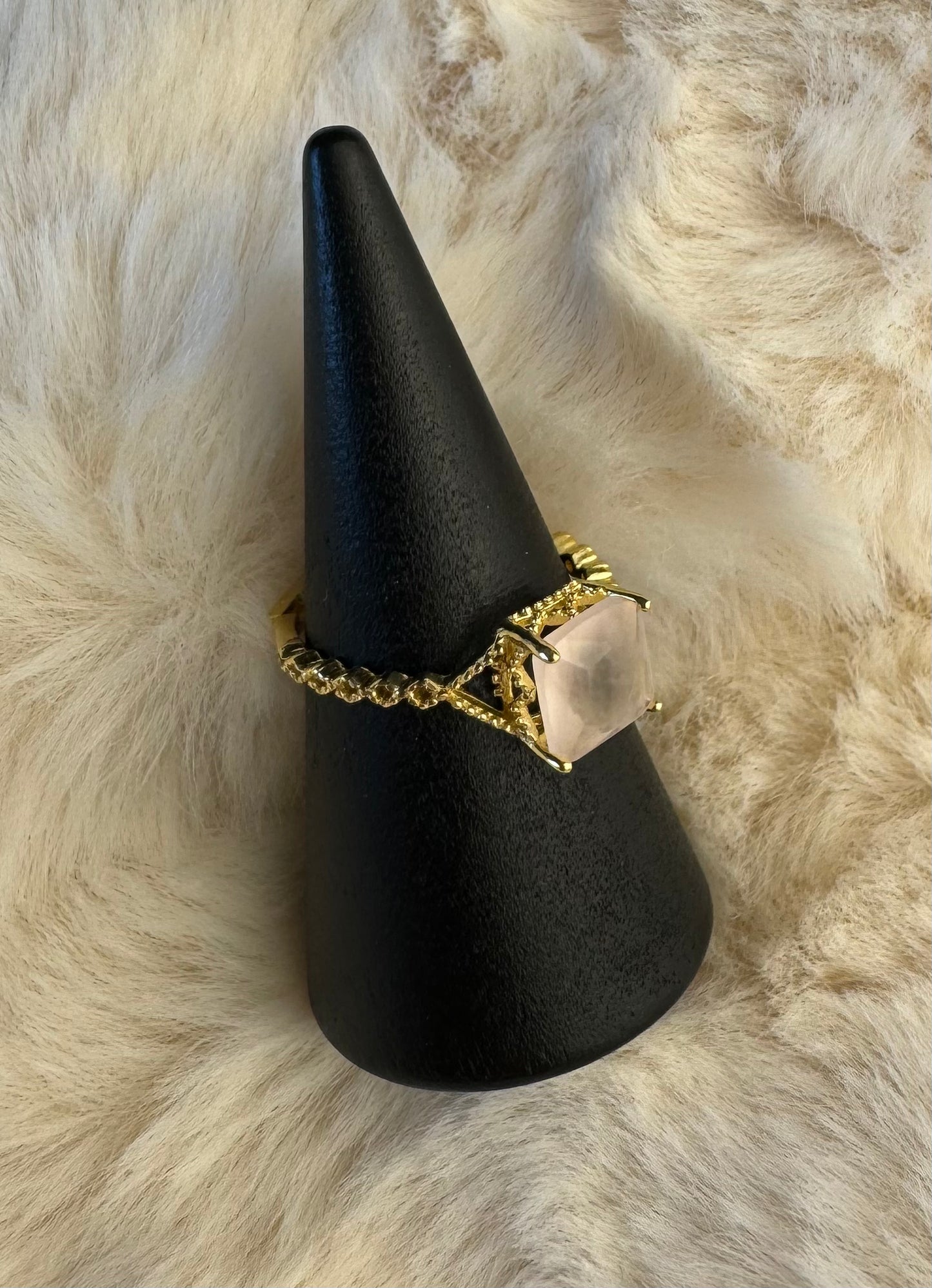 Bague Quartz Rose Argent 925