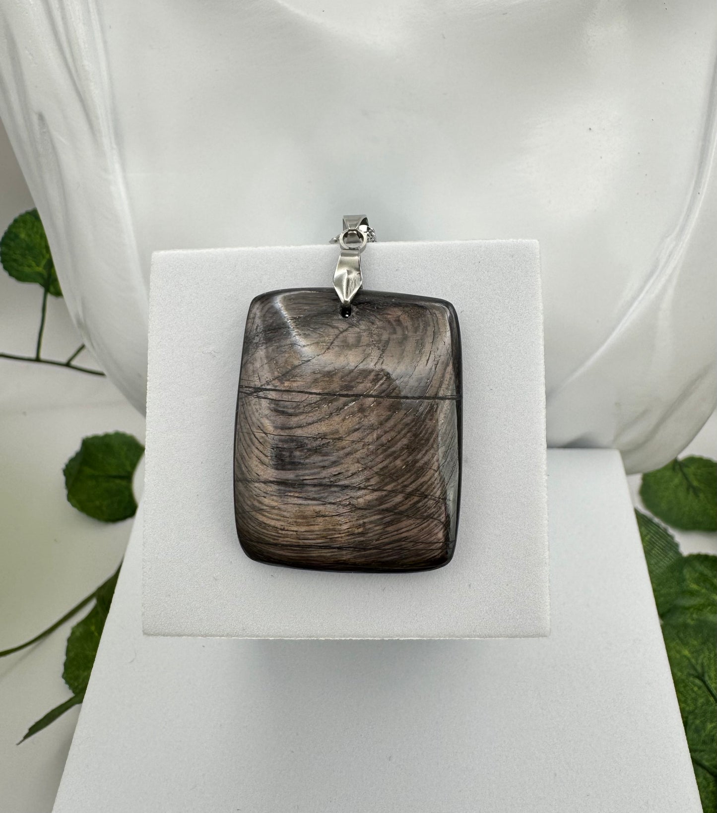 Pendentif Hypersthène rectangulaire