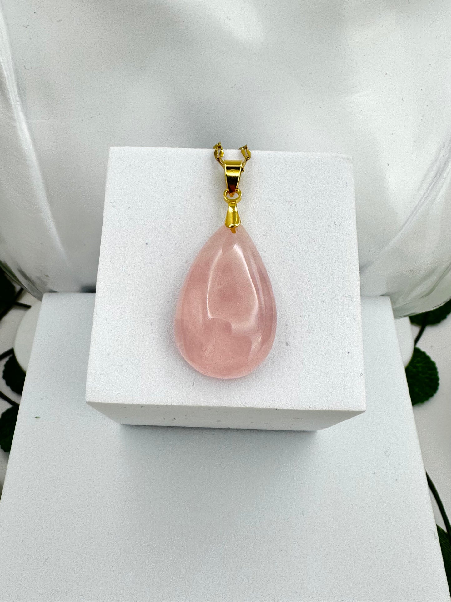 Pendentif Quartz Rose goutte