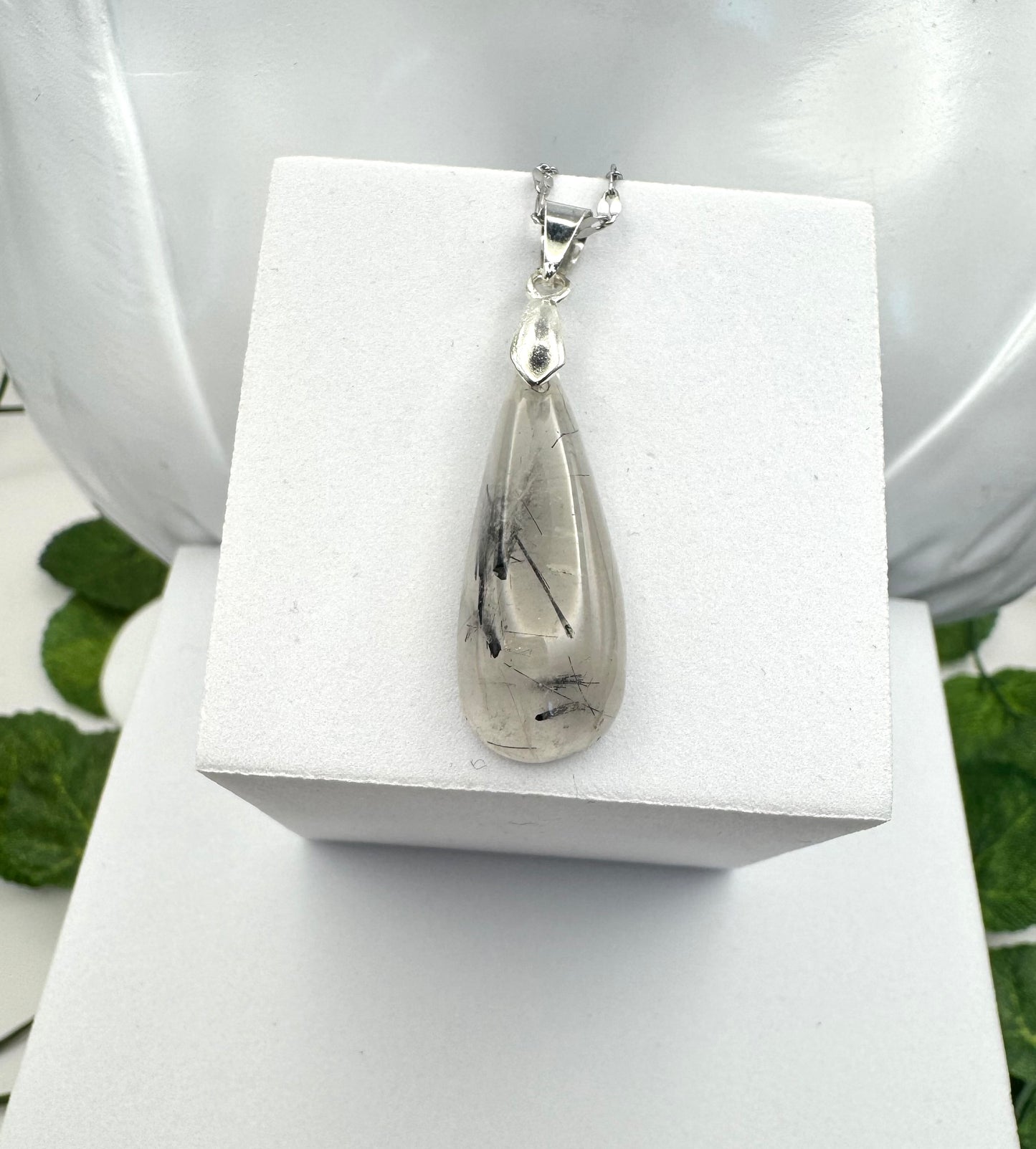 Pendentif Quartz Tourmaline goutte