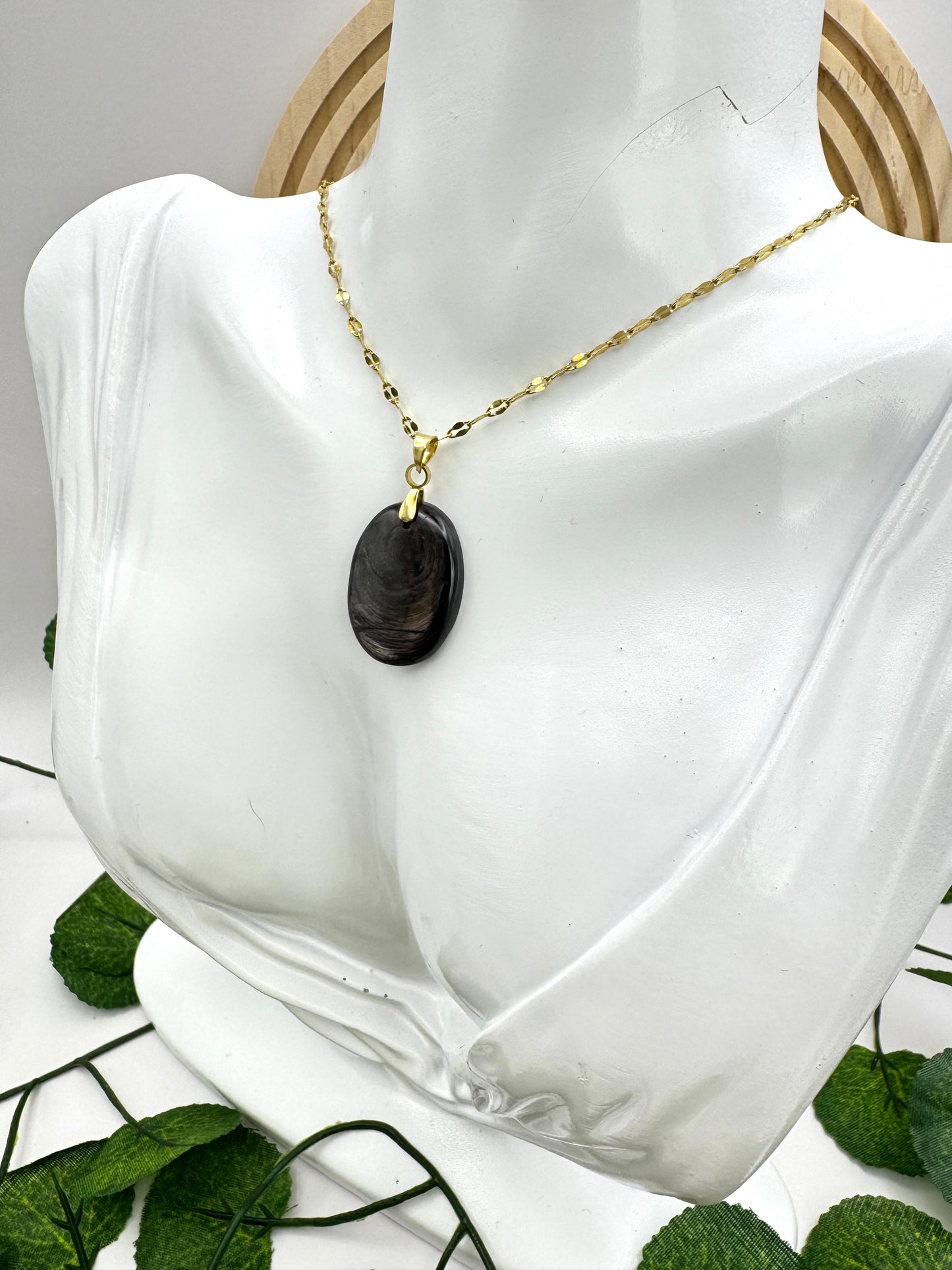 Pendentif Hypersthène ovale