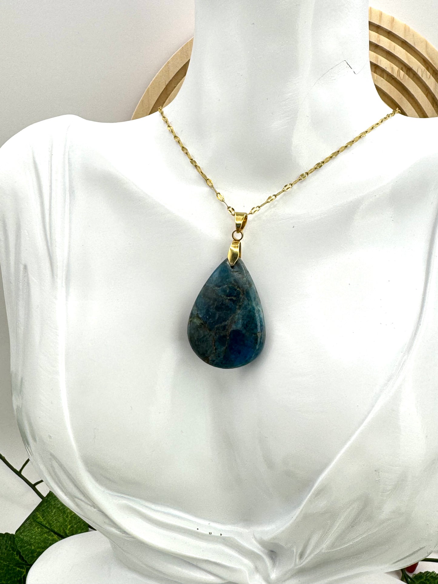 Pendentif Apatite Bleu goutte