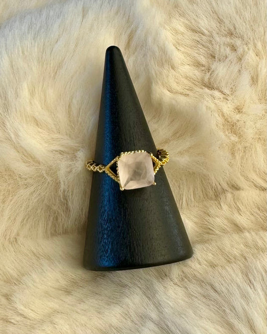 Bague Quartz Rose Argent 925
