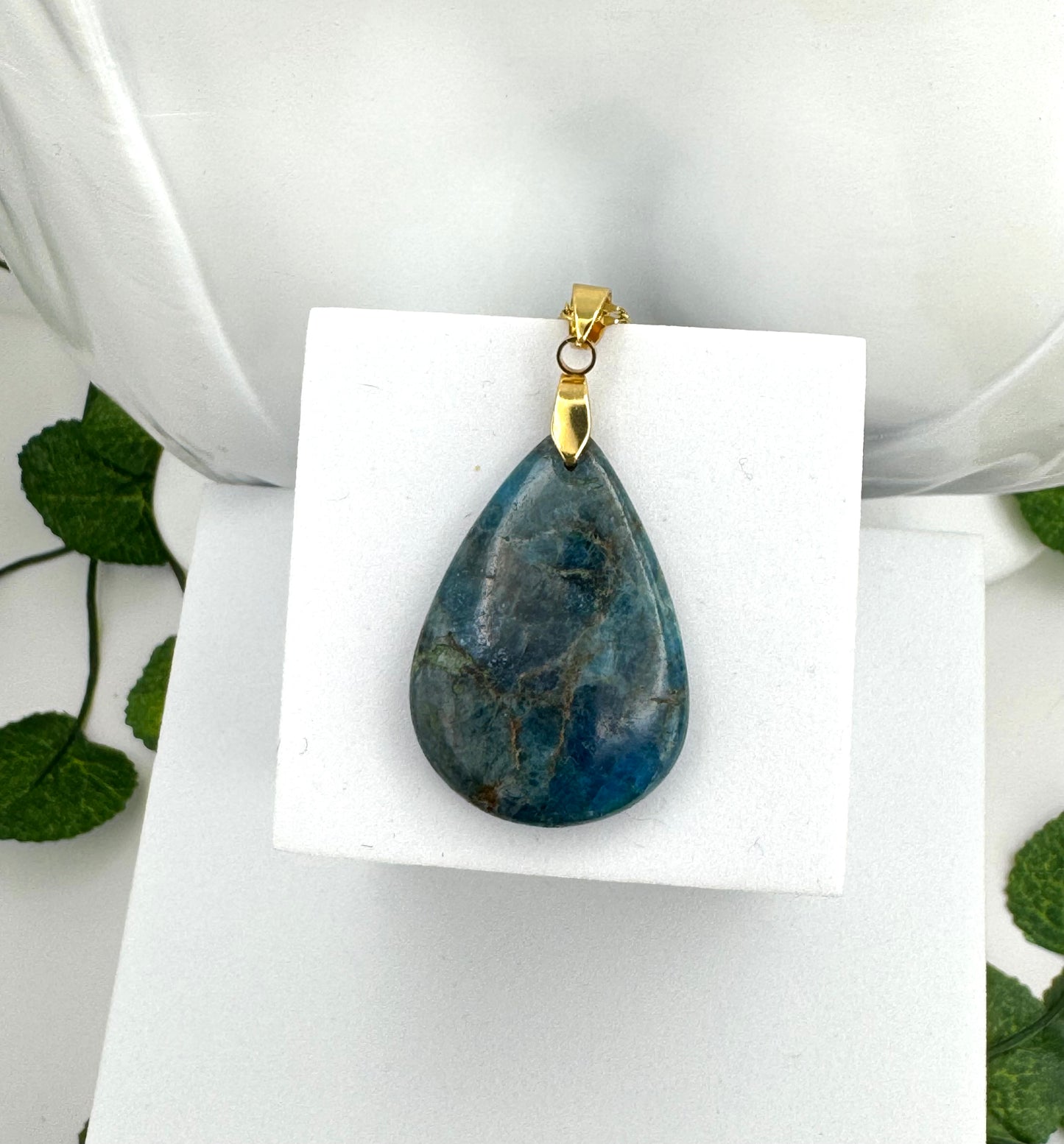 Pendentif Apatite Bleu goutte