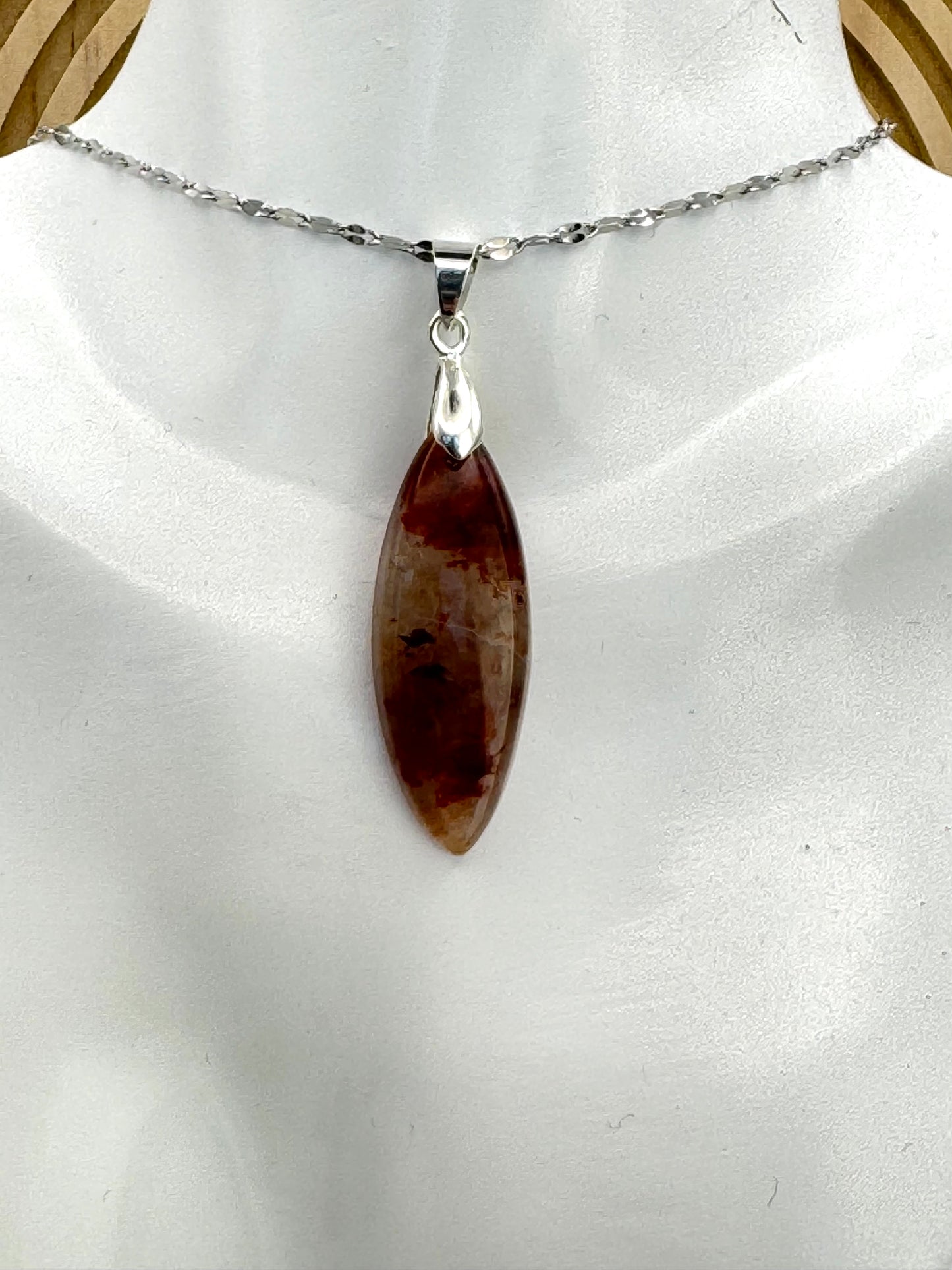 Pendentif Quartz Hématoïde Marquise