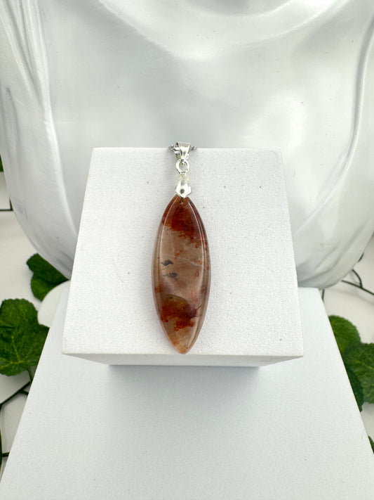 Pendentif Quartz Hématoïde Marquise
