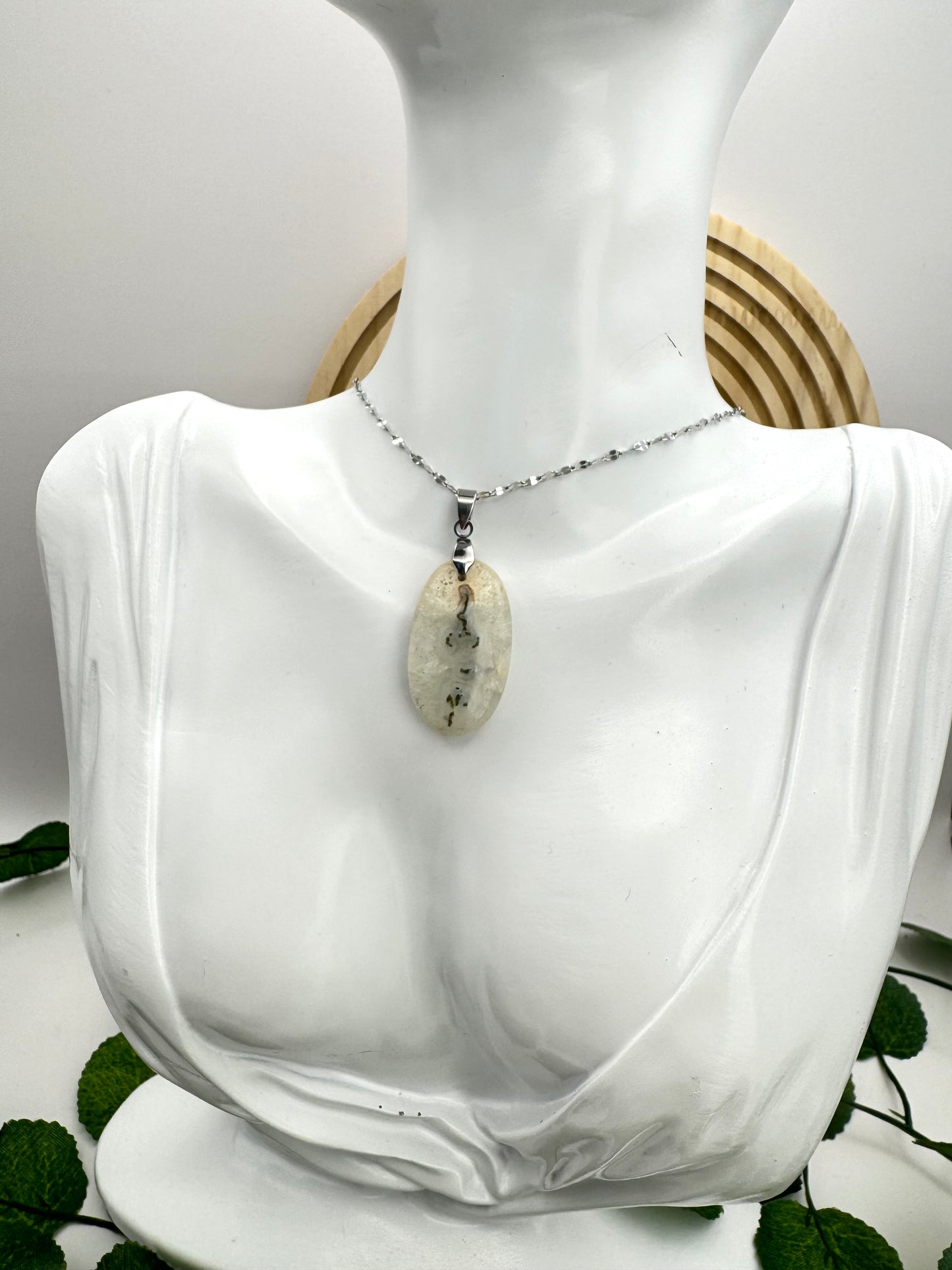 Pendentif Quartz Solaire ovale