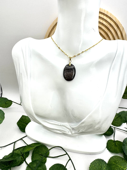 Pendentif Hypersthène ovale