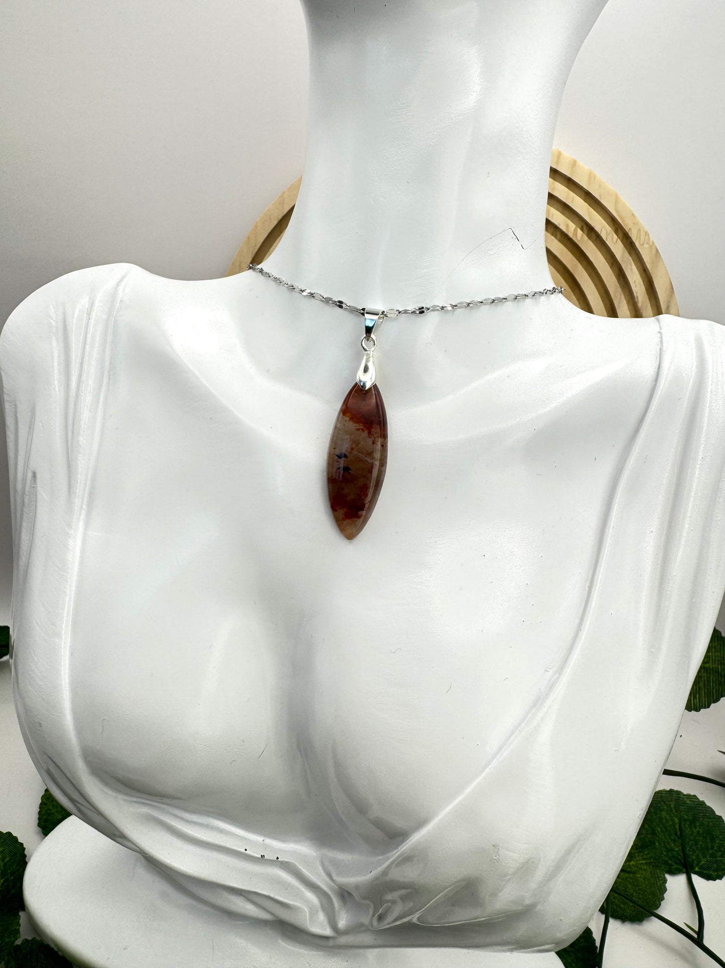 Pendentif Quartz Hématoïde Marquise